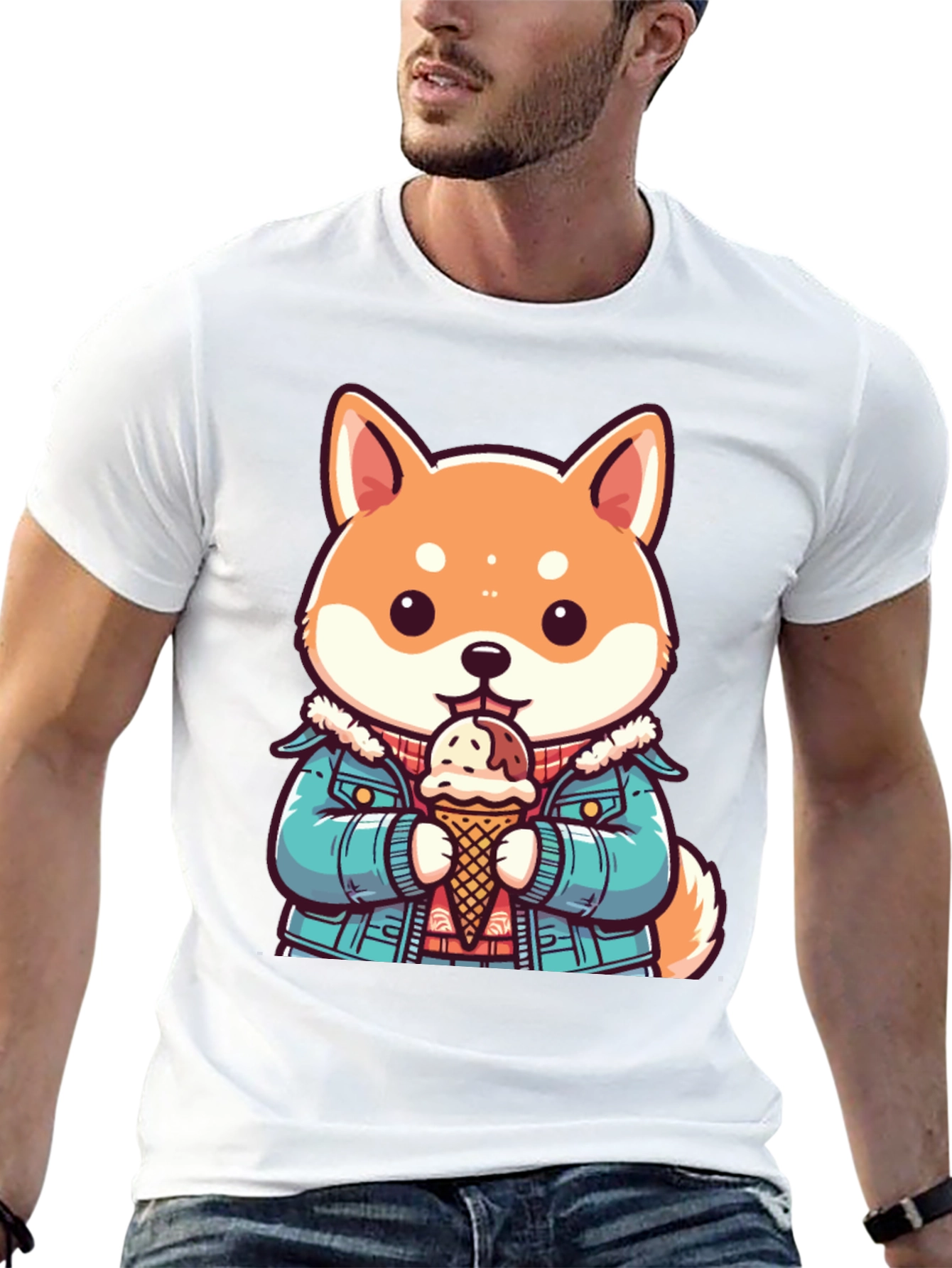 Shiba Inu Ice Cream T-Shirt