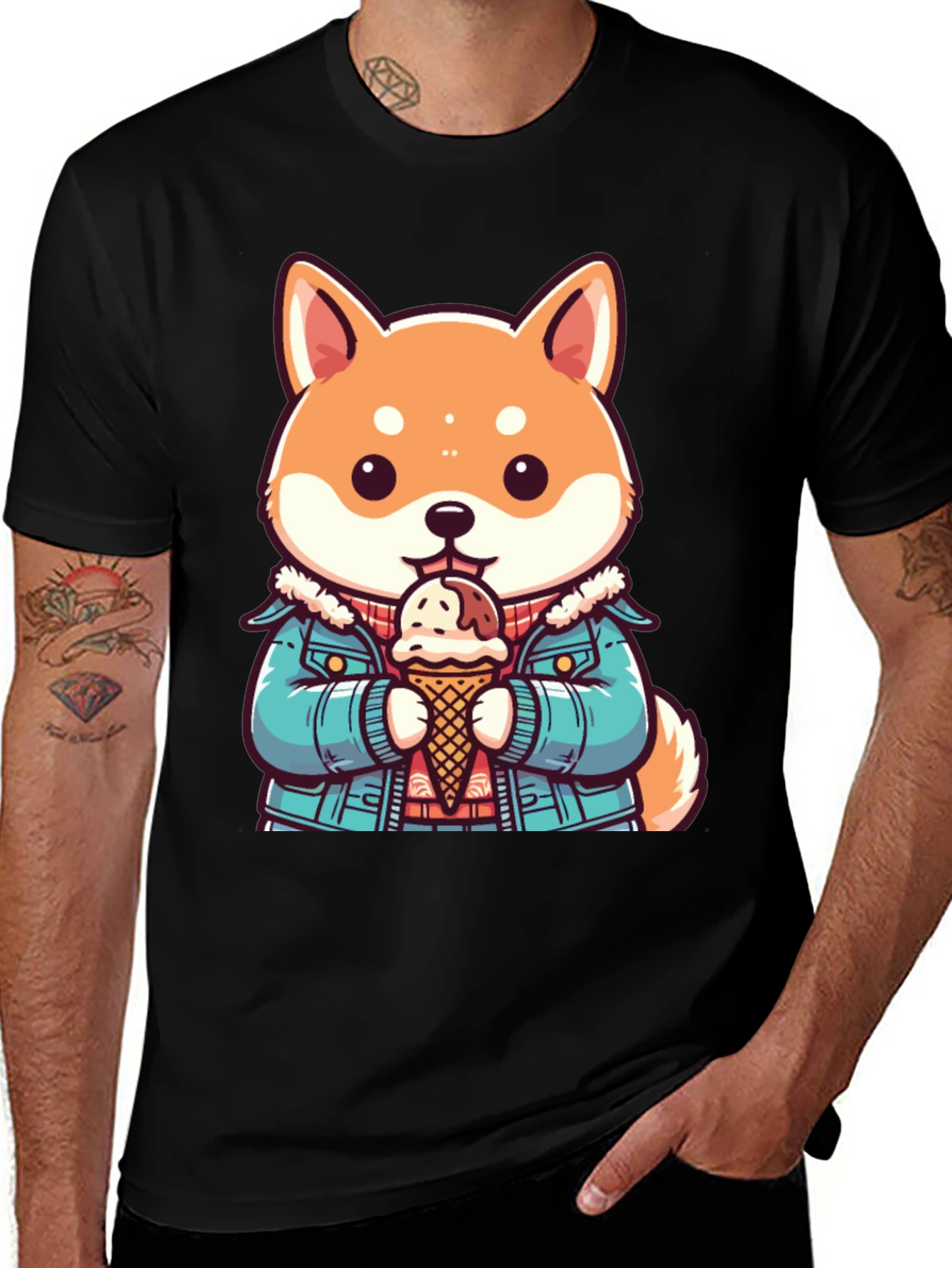 Shiba Inu Ice Cream T-Shirt