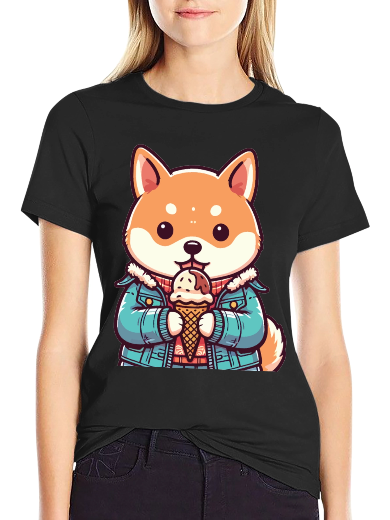 Shiba Inu Ice Cream T-Shirt