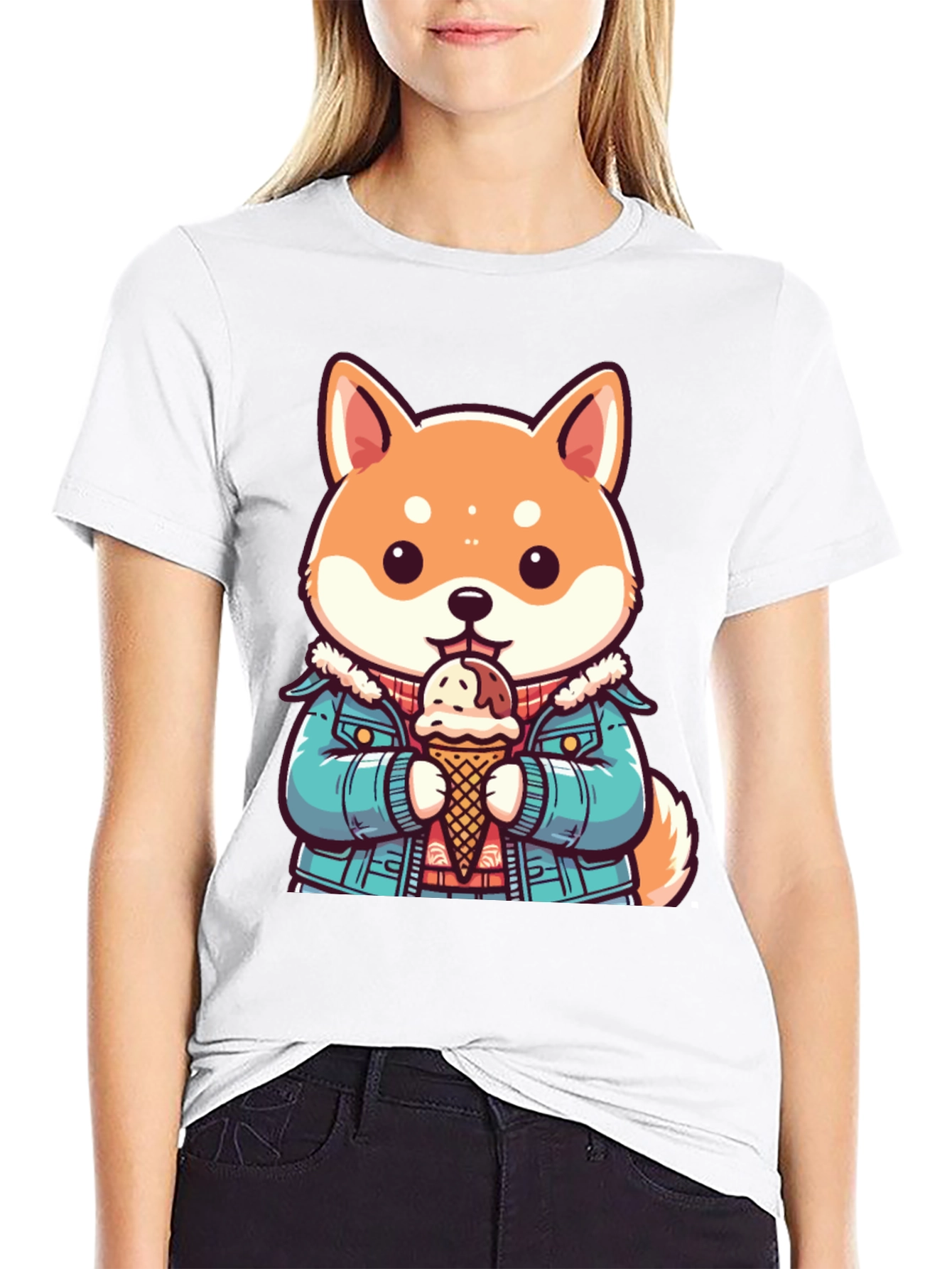 Shiba Inu Ice Cream T-Shirt