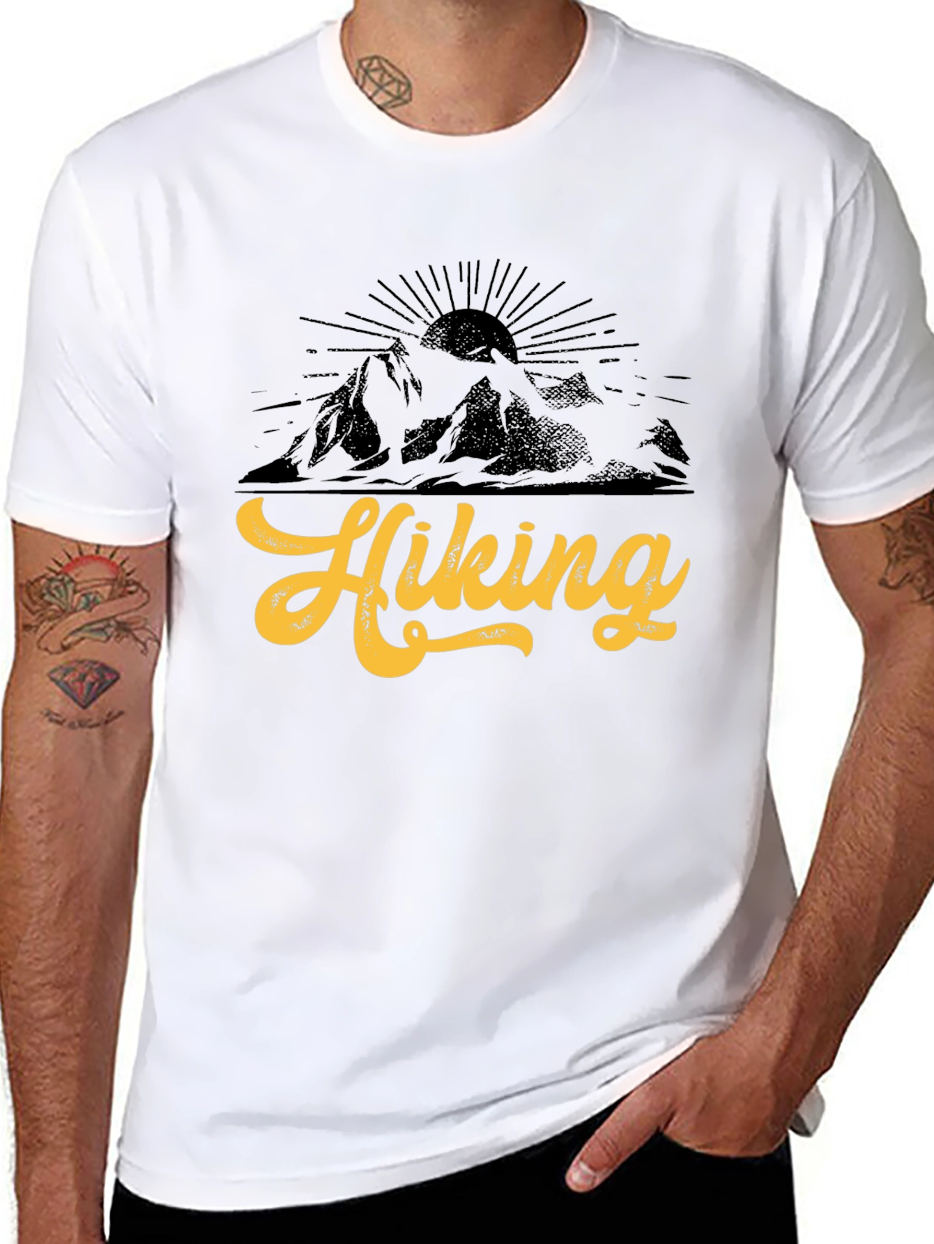 Hiking Graphic Black T-Shirt