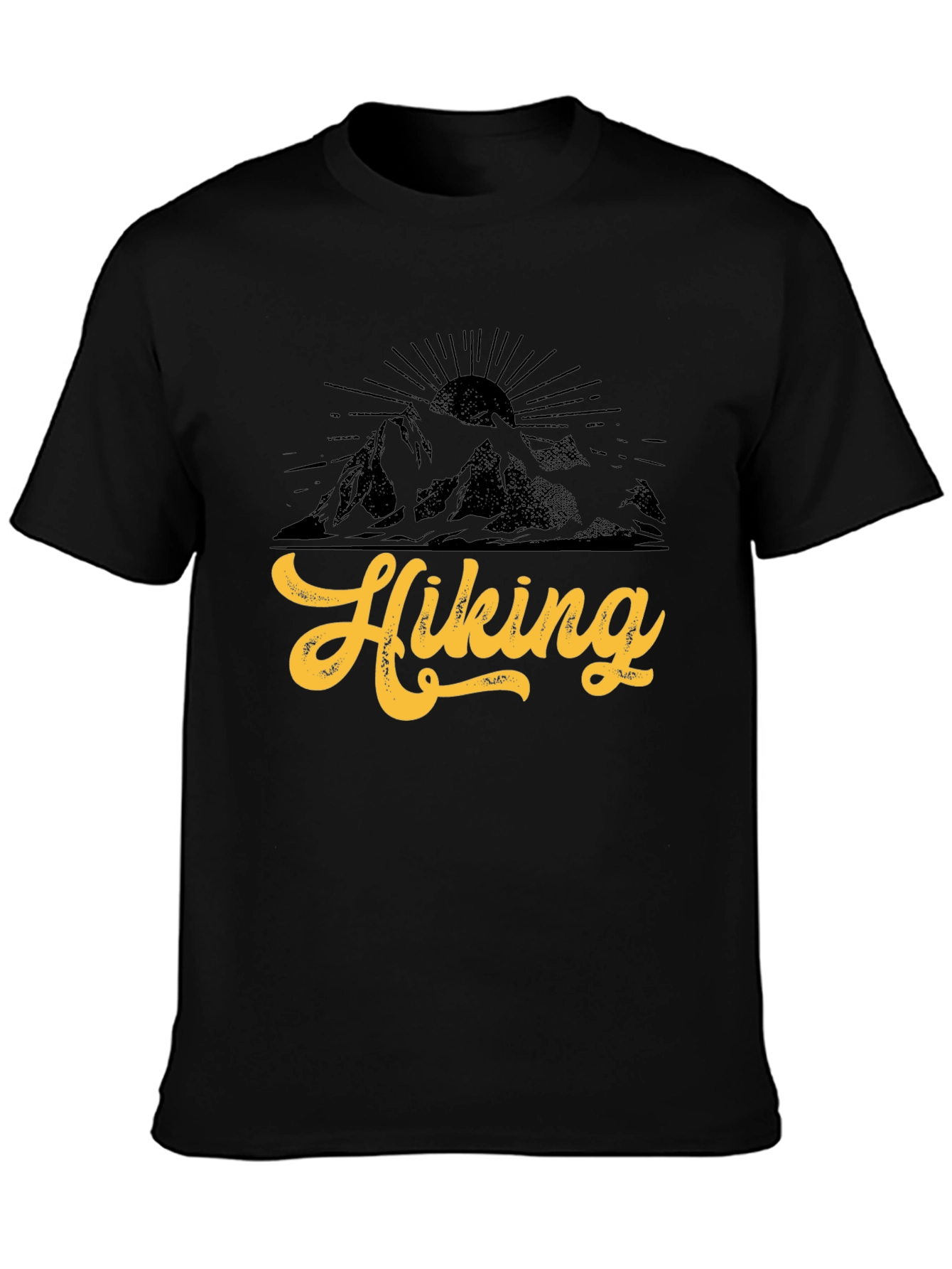 Hiking Graphic Black T-Shirt