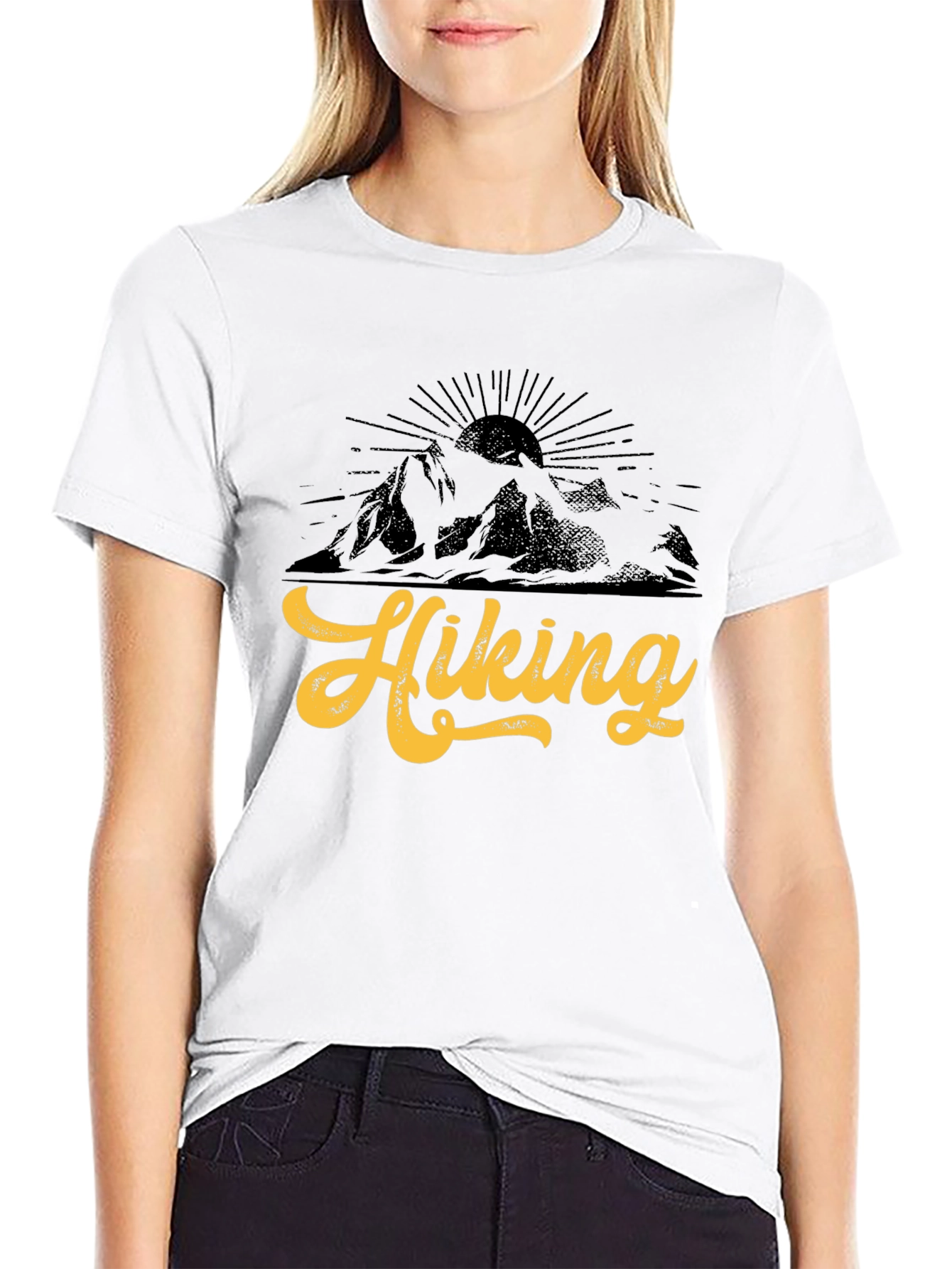 Hiking Graphic Black T-Shirt