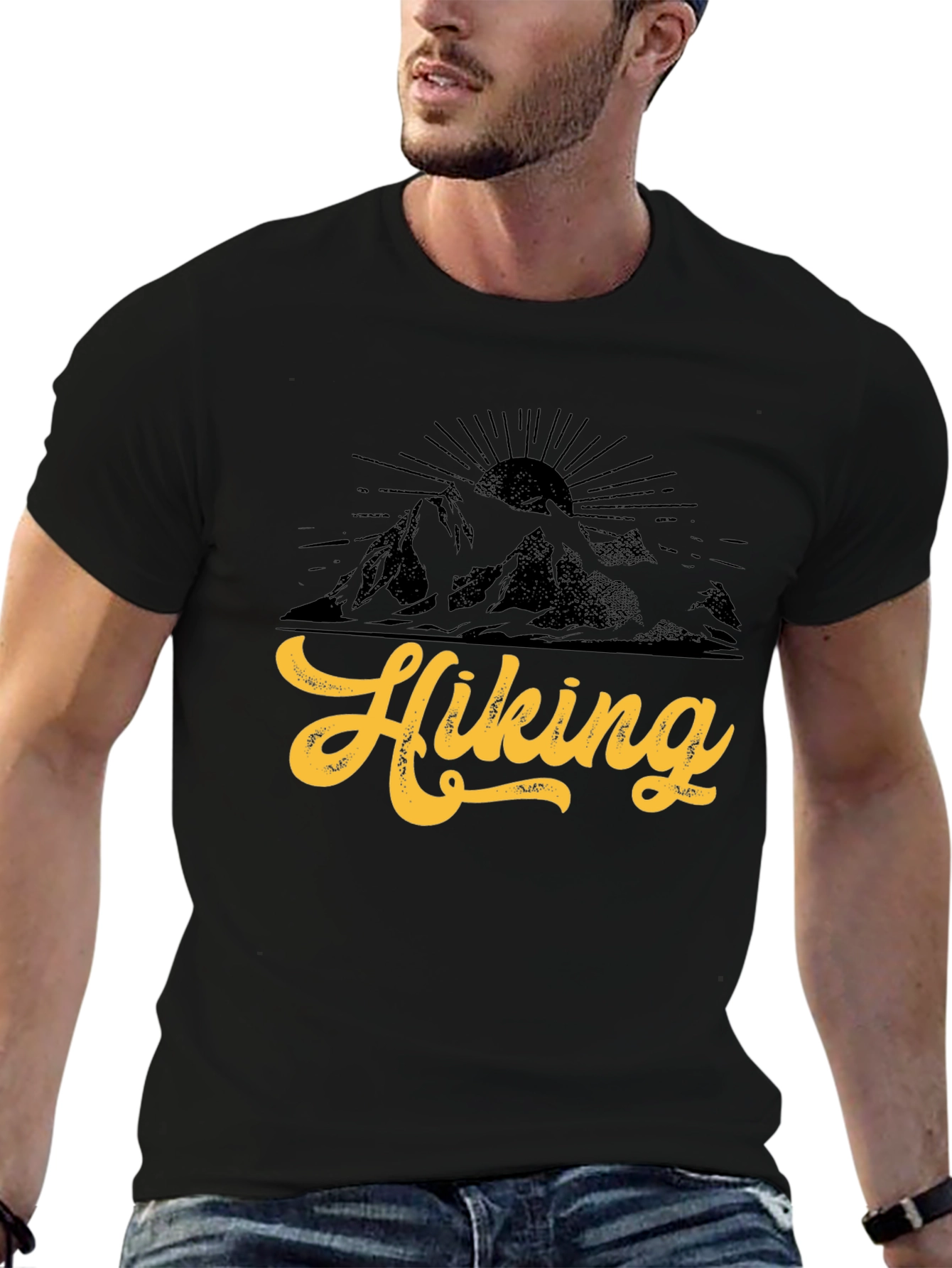 Hiking Graphic Black T-Shirt
