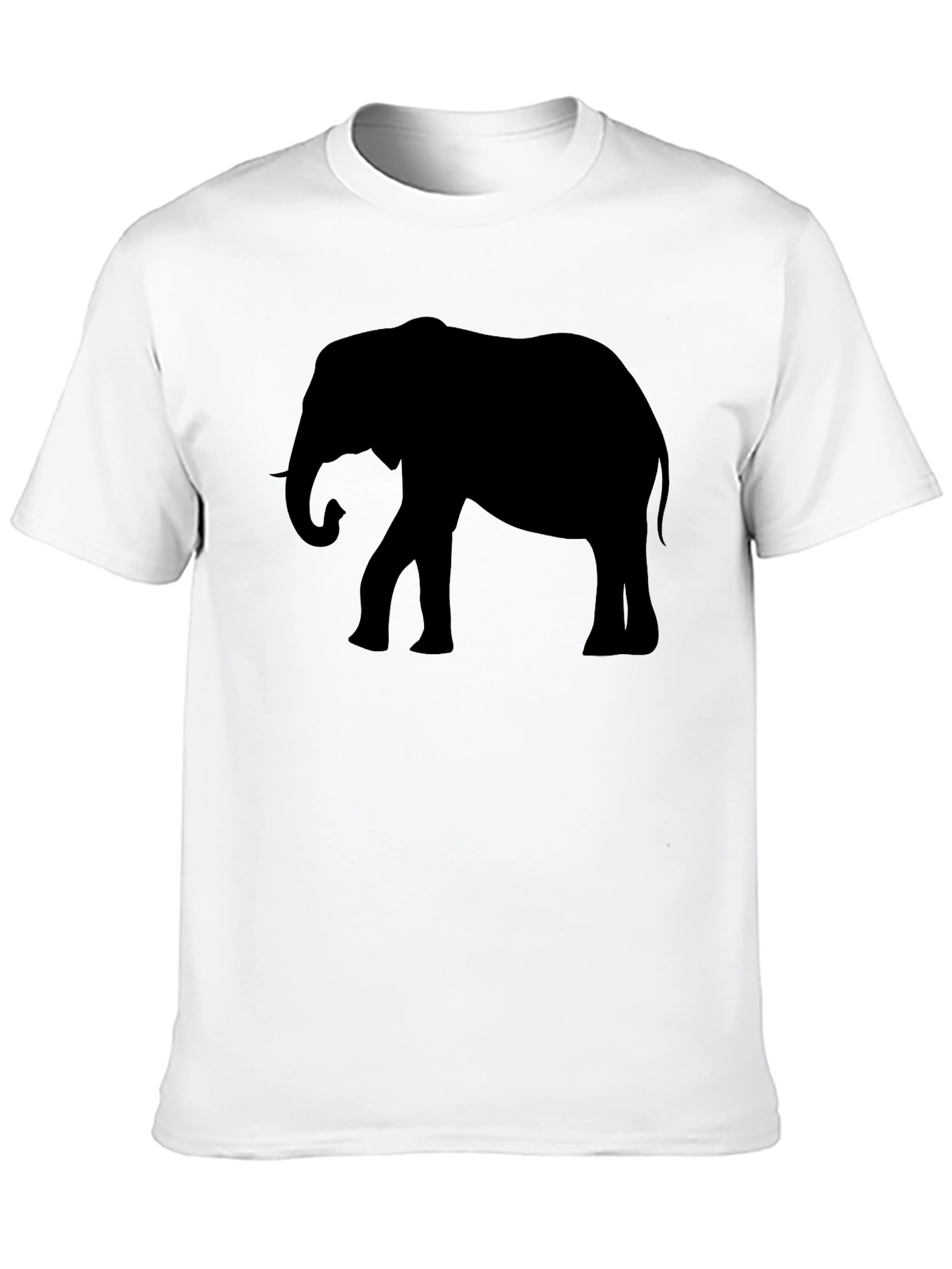 Elephant Silhouette Black Graphic Tee