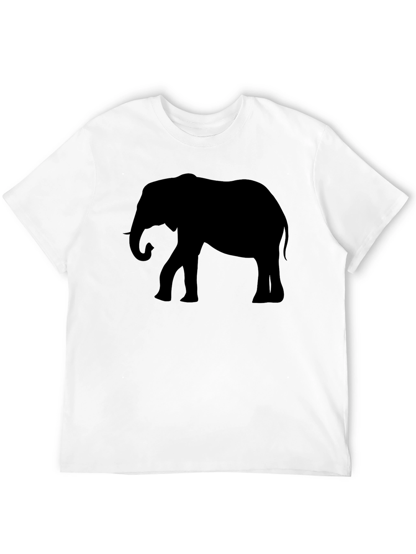 Elephant Silhouette Black Graphic Tee