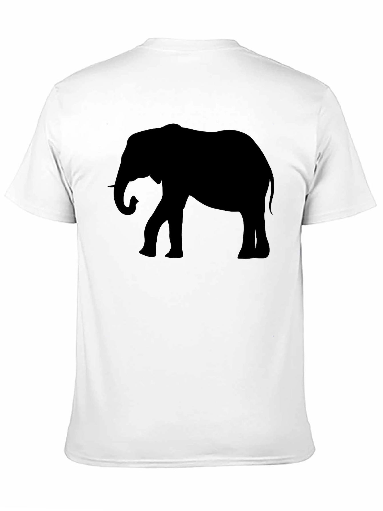 Elephant Silhouette Black Graphic Tee