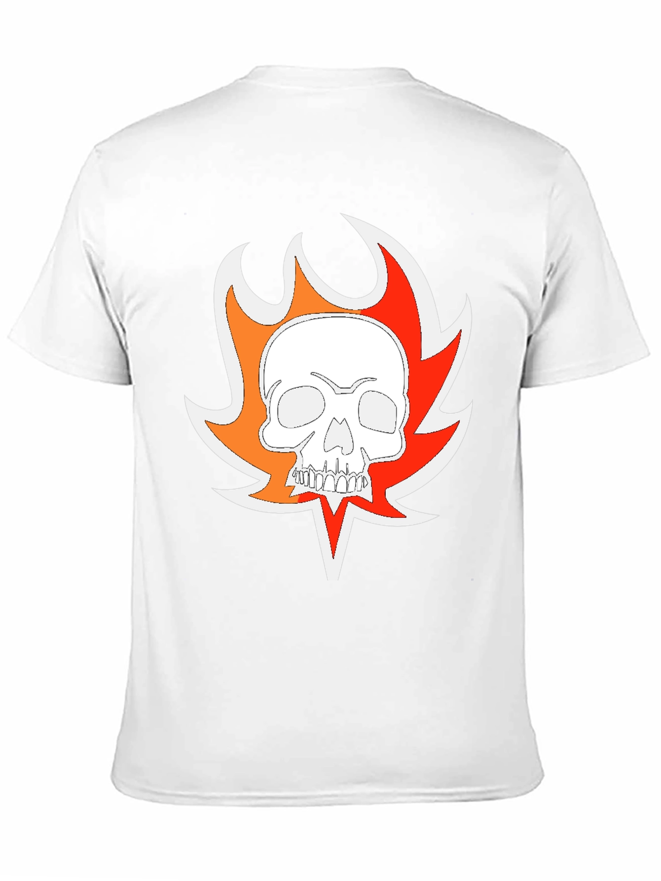 Fiery Skull Graphic T-Shirt - Mens Black Tee