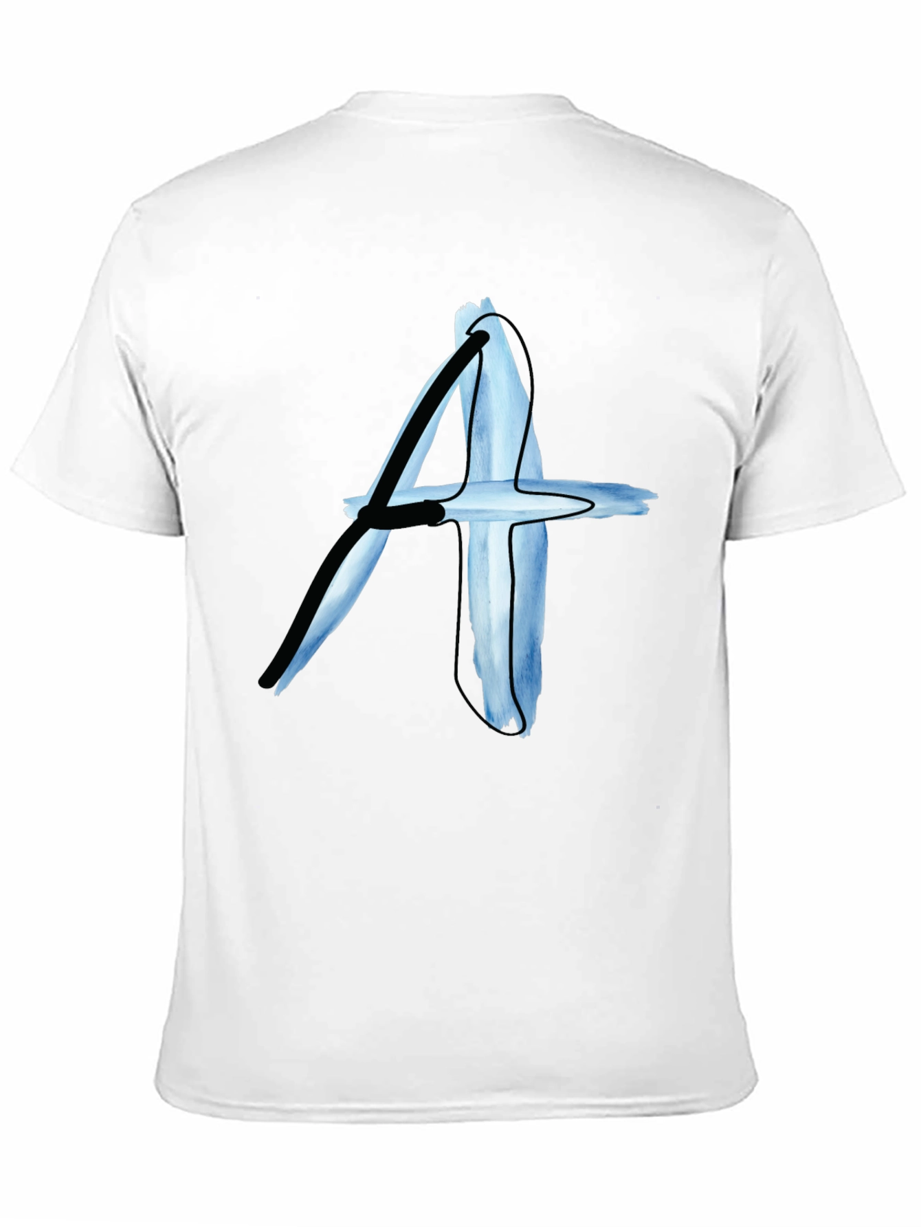 Abstract A Graphic Print Black T-Shirt