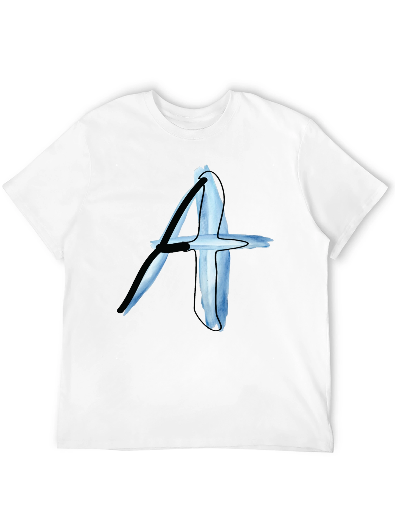 Abstract A Graphic Print Black T-Shirt
