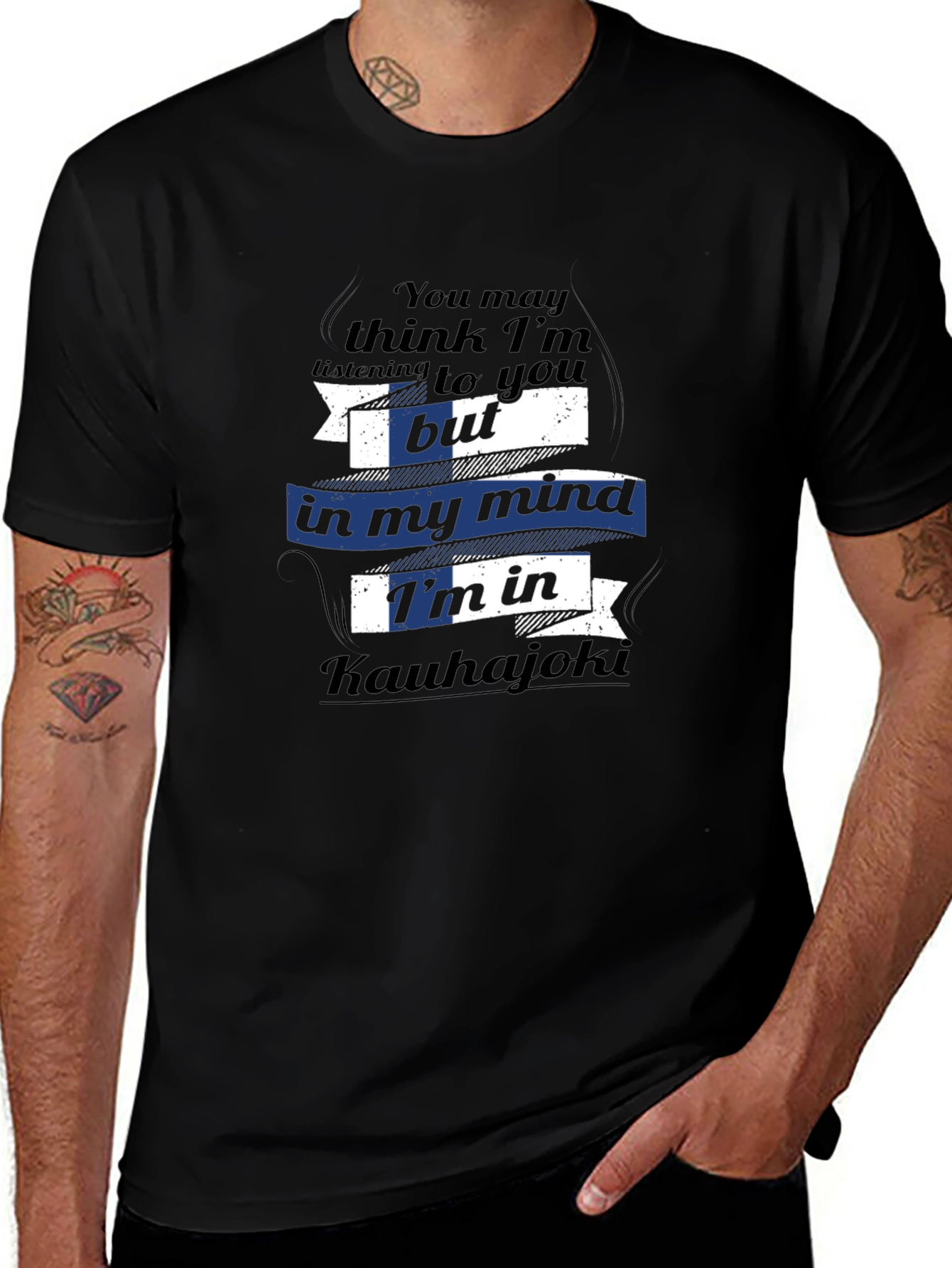 Kauhajoki Mind Tee - Finland Flag Novelty T-Shirt