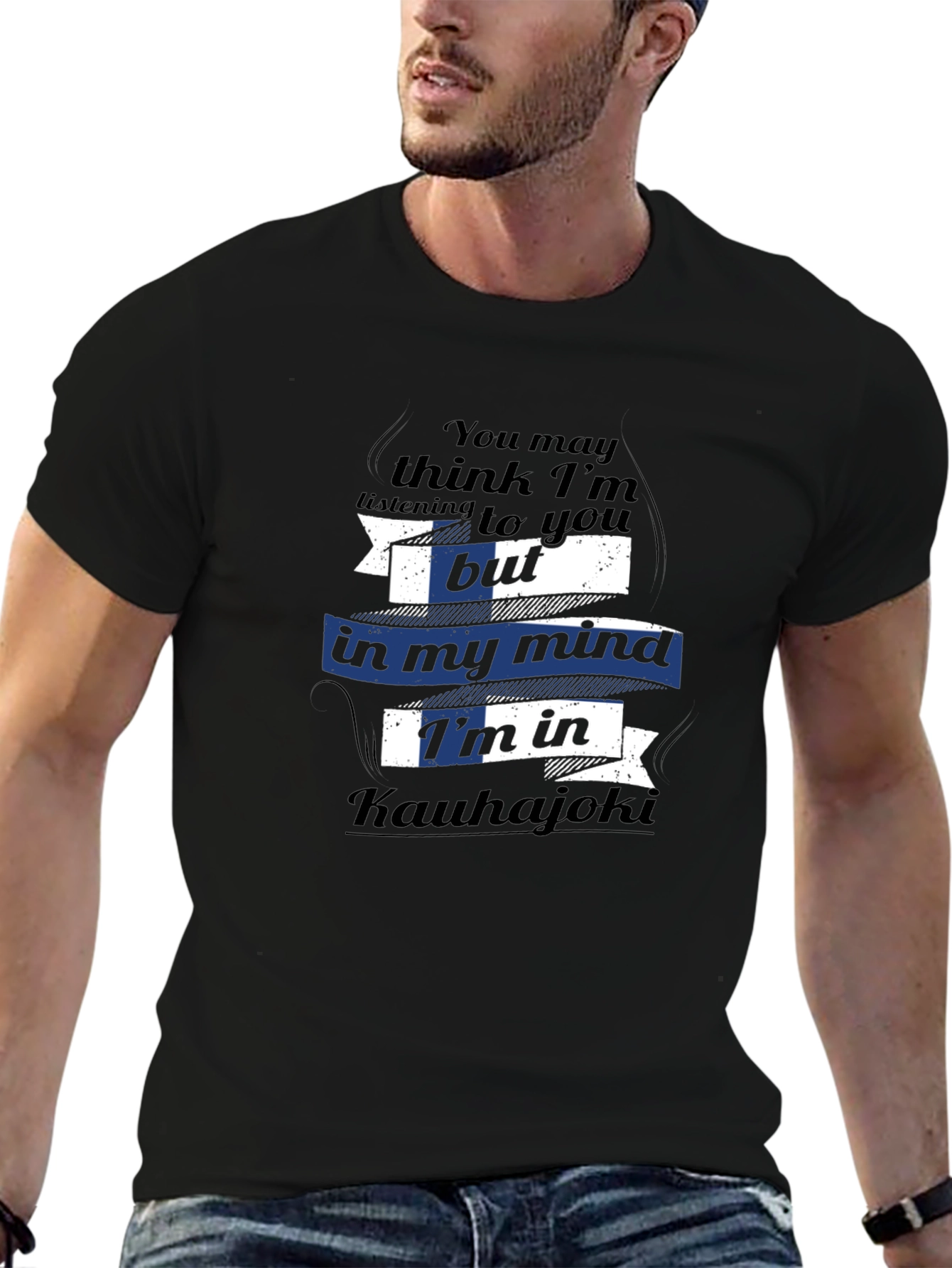 Kauhajoki Mind Tee - Finland Flag Novelty T-Shirt