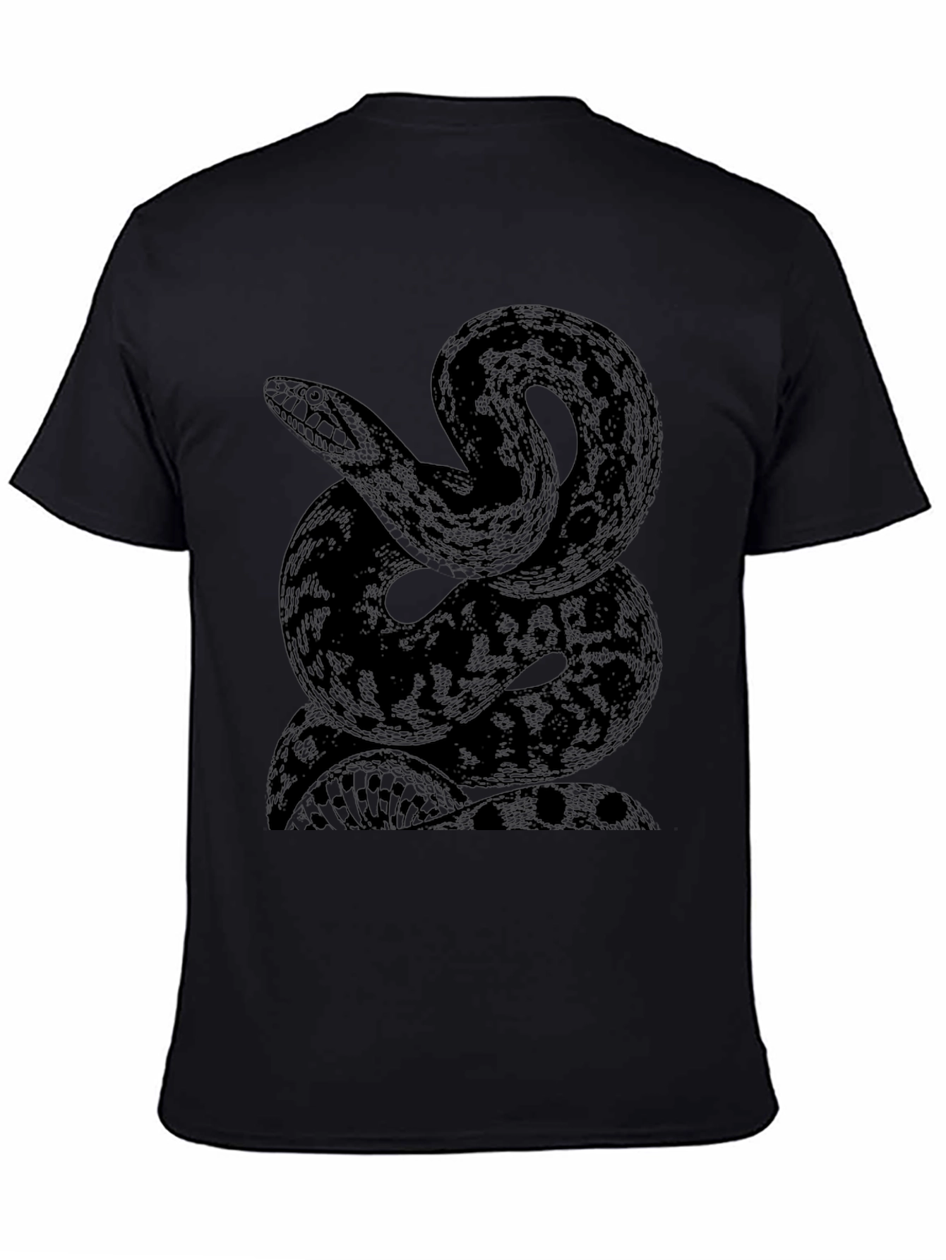 Black Snake Graphic Tee - Stylish Mens T-Shirt