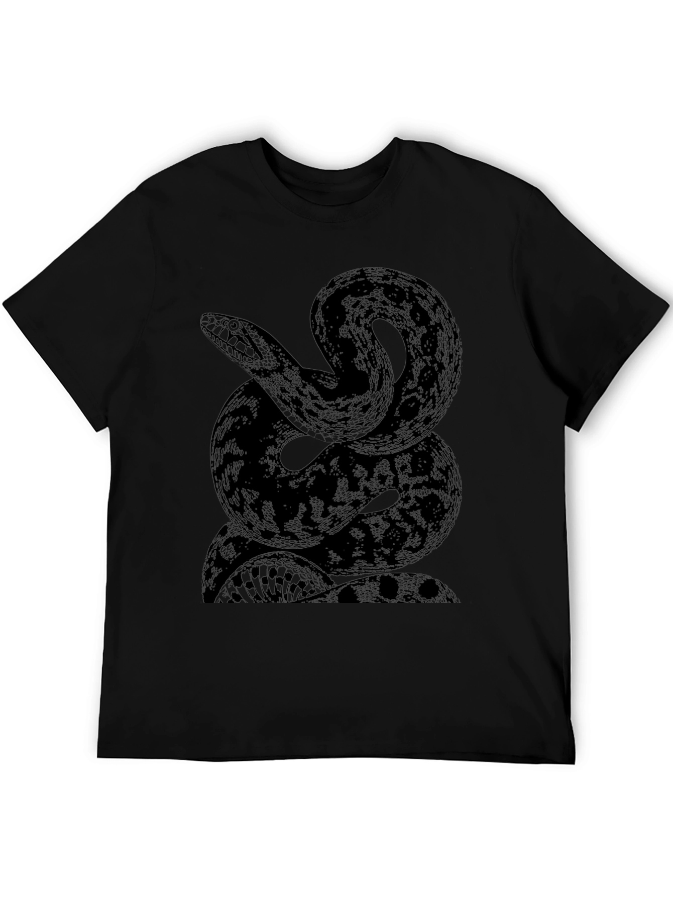 Black Snake Graphic Tee - Stylish Mens T-Shirt
