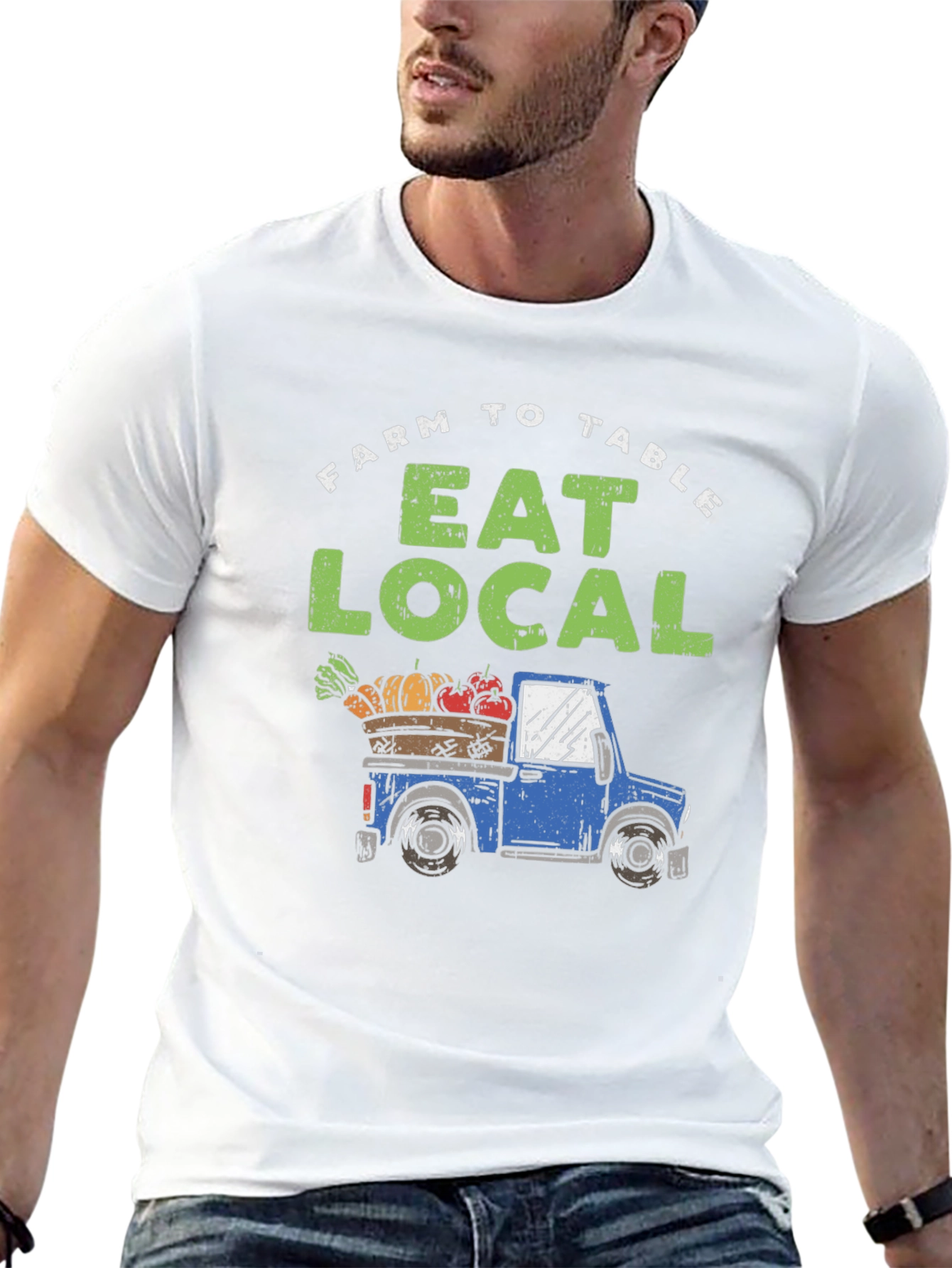 Farm to Table Eat Local Graphic Tee