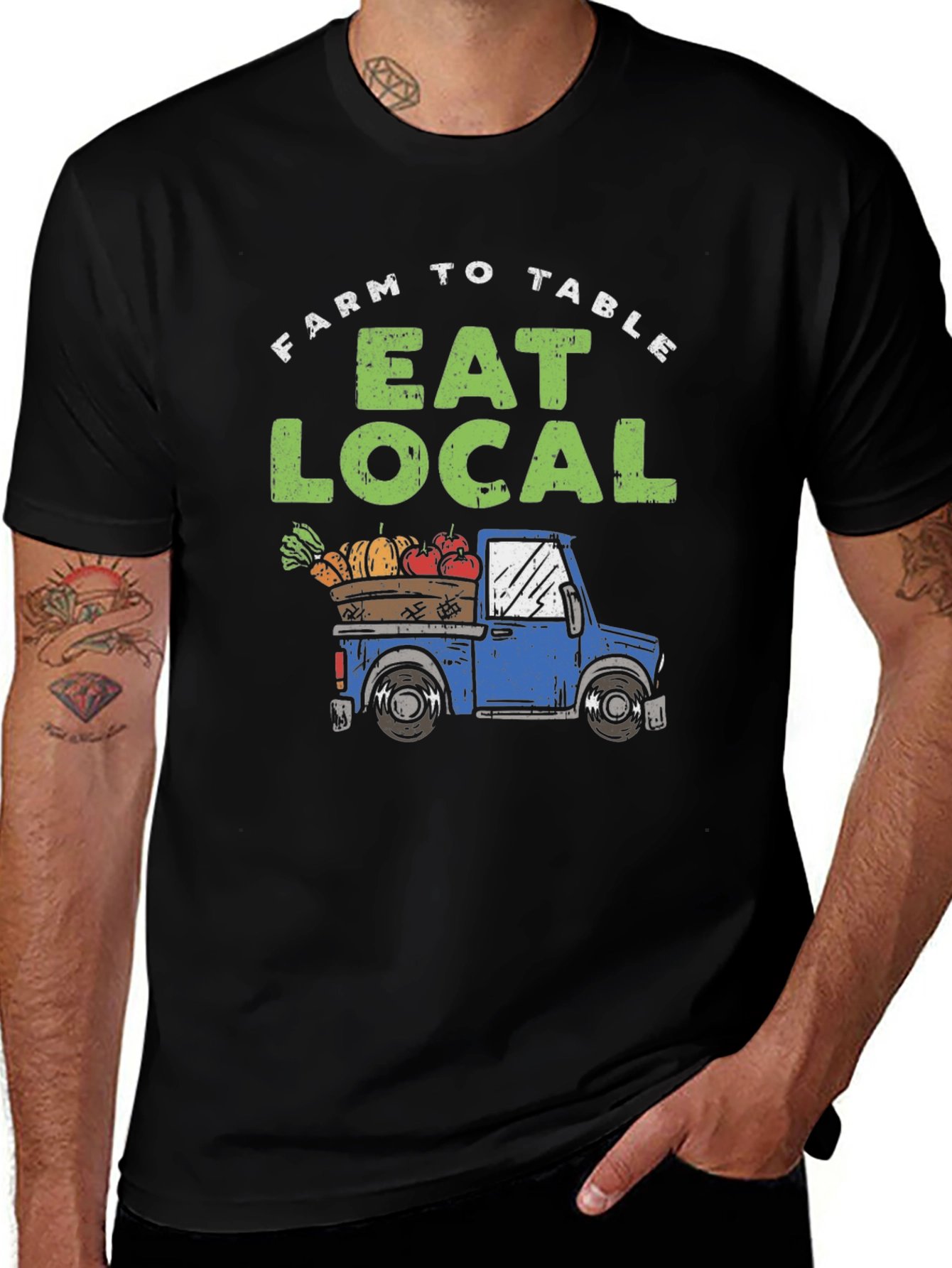 Farm to Table Eat Local Graphic Tee