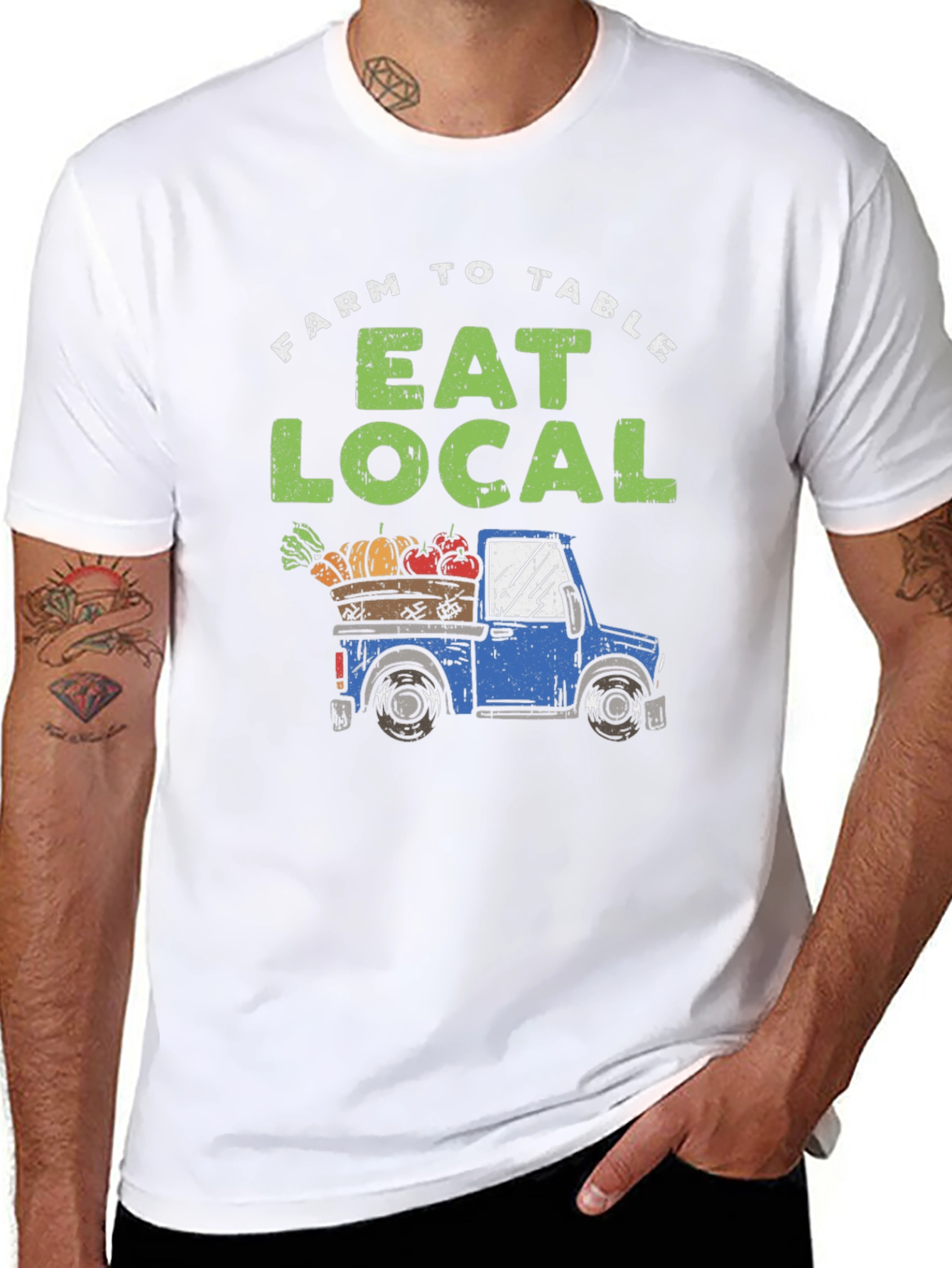 Farm to Table Eat Local Graphic Tee