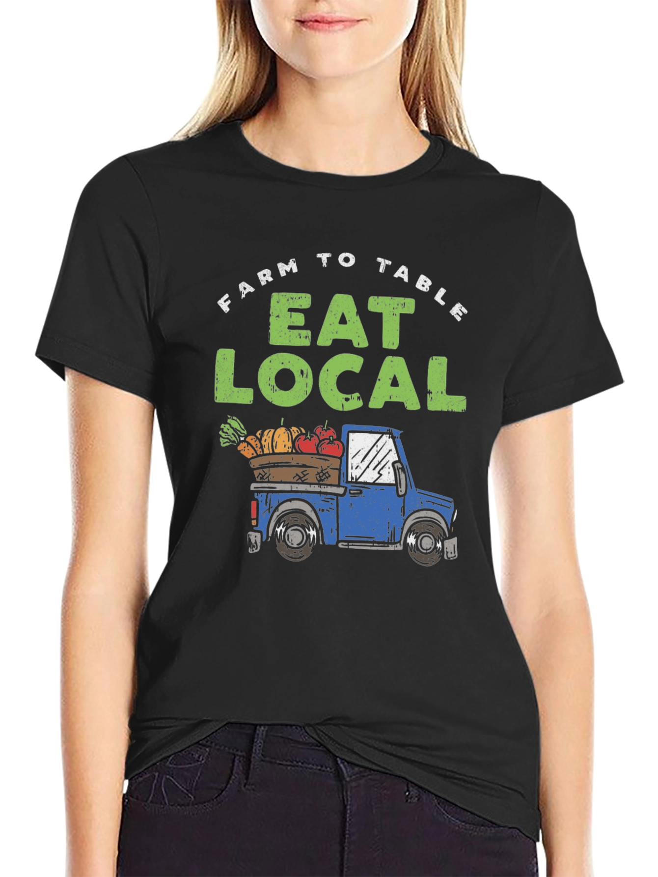 Farm to Table Eat Local Graphic Tee