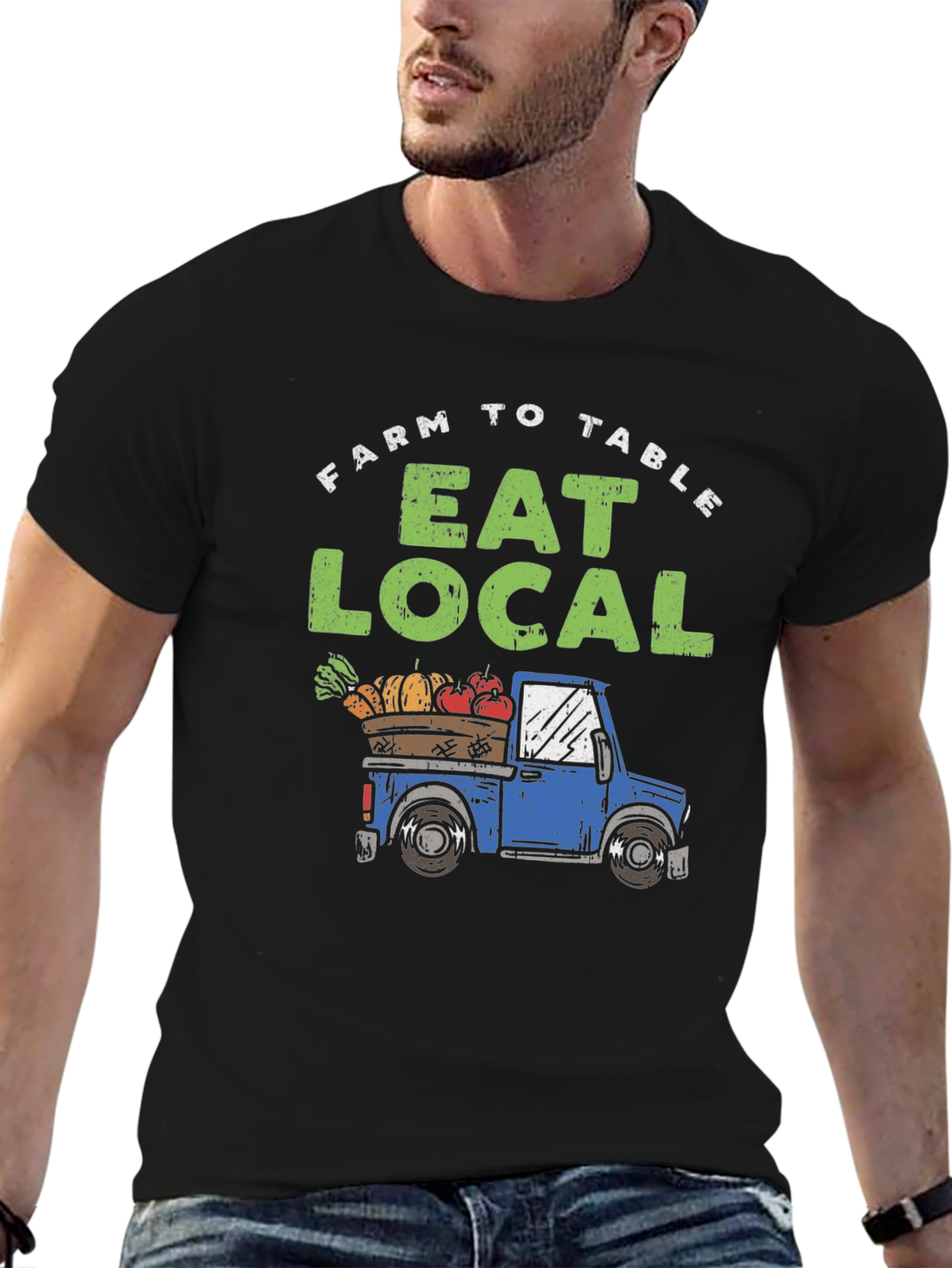 Farm to Table Eat Local Graphic Tee