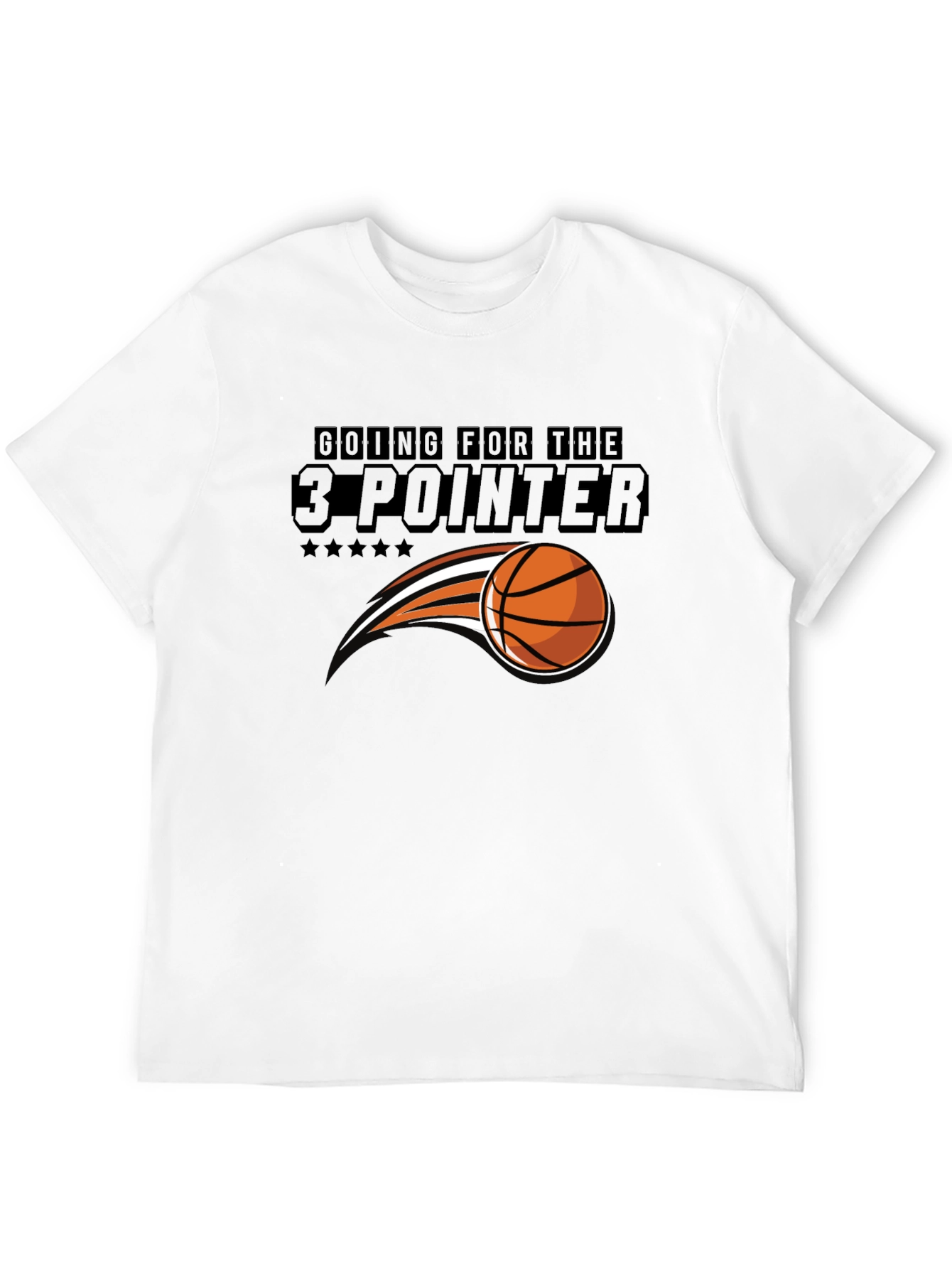 Basketball 3-Pointer Graphic Tee - Black T-Shirt