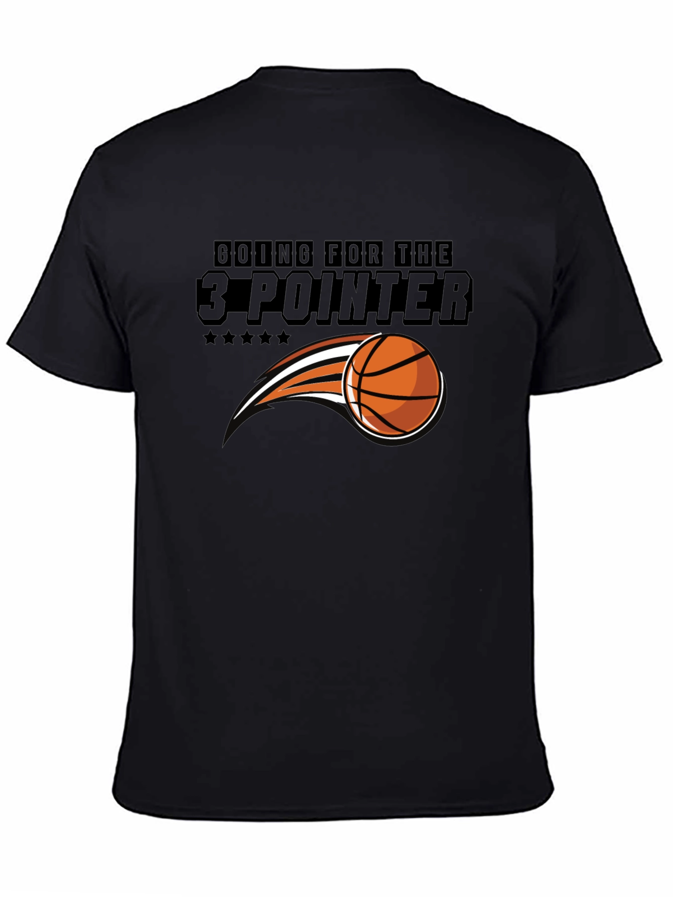 Basketball 3-Pointer Graphic Tee - Black T-Shirt