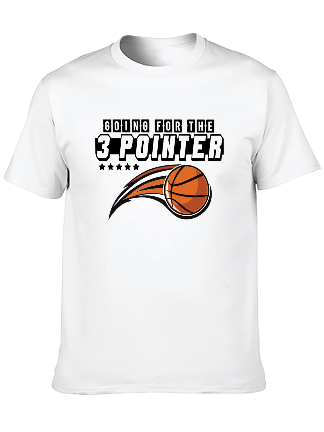 Basketball 3-Pointer Graphic Tee - Black T-Shirt
