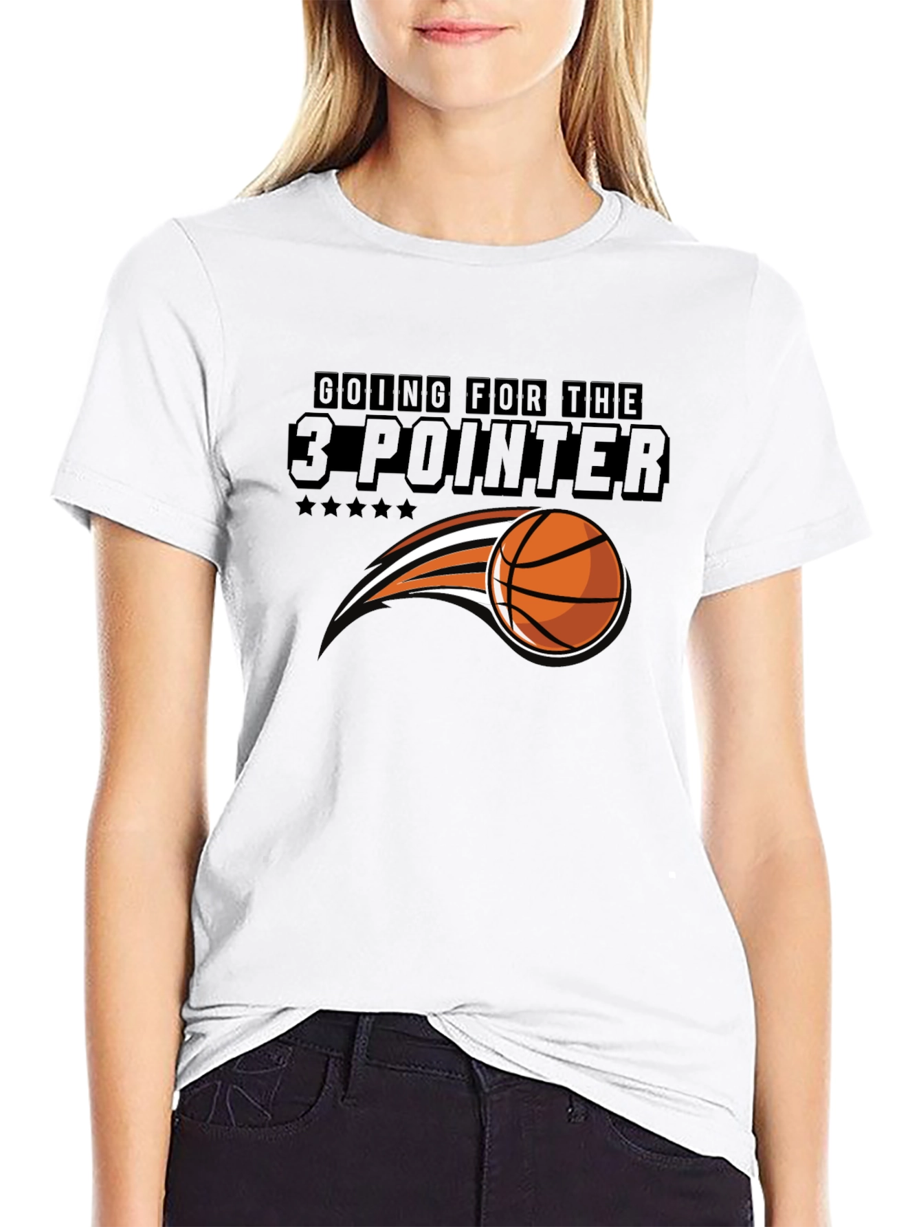 Basketball 3-Pointer Graphic Tee - Black T-Shirt