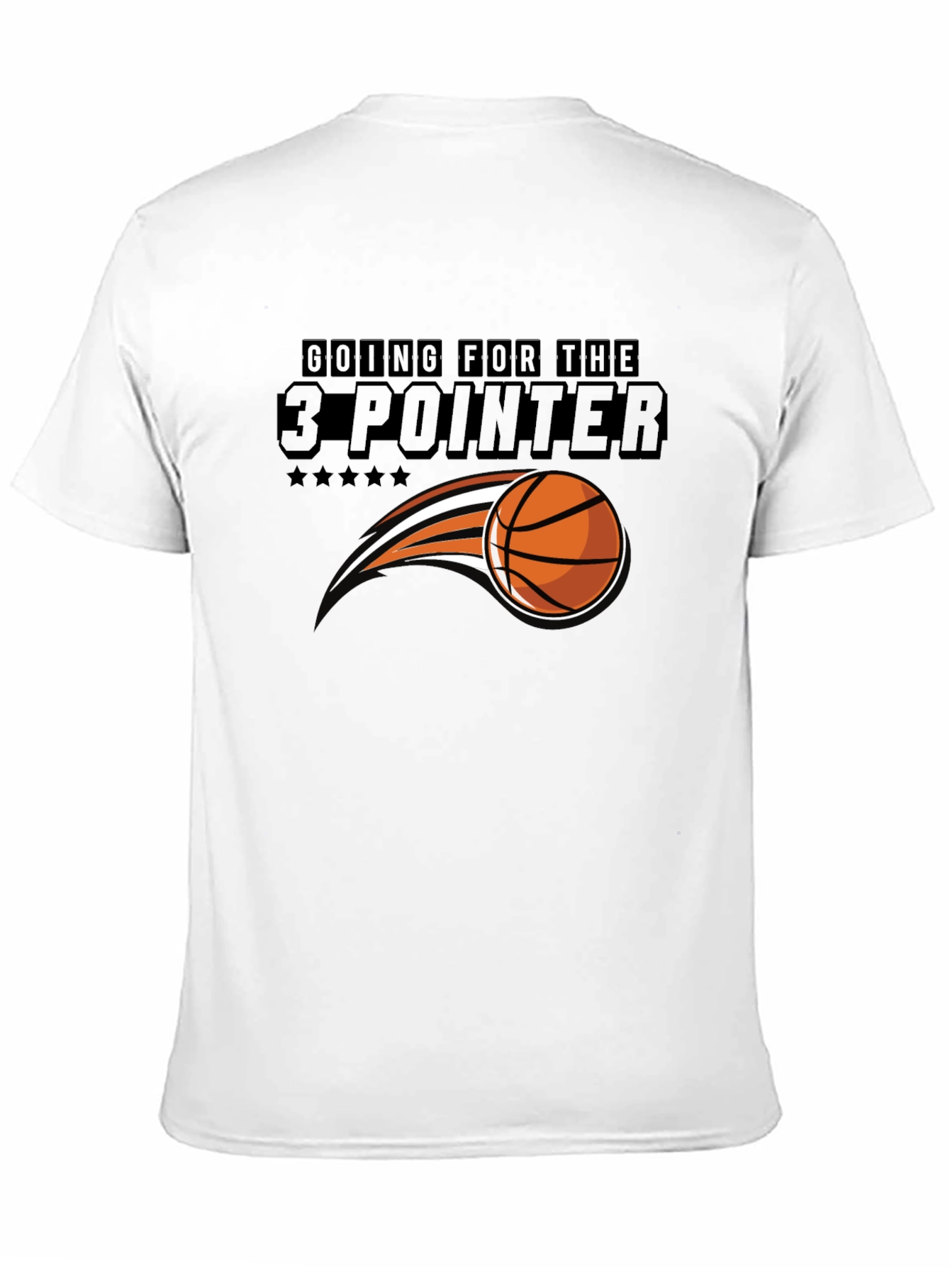 Basketball 3-Pointer Graphic Tee - Black T-Shirt