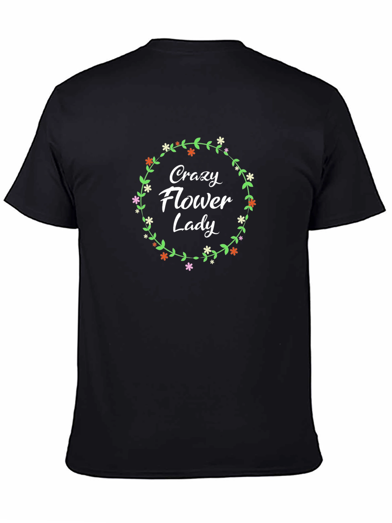 Crazy Flower Lady Graphic T-Shirt