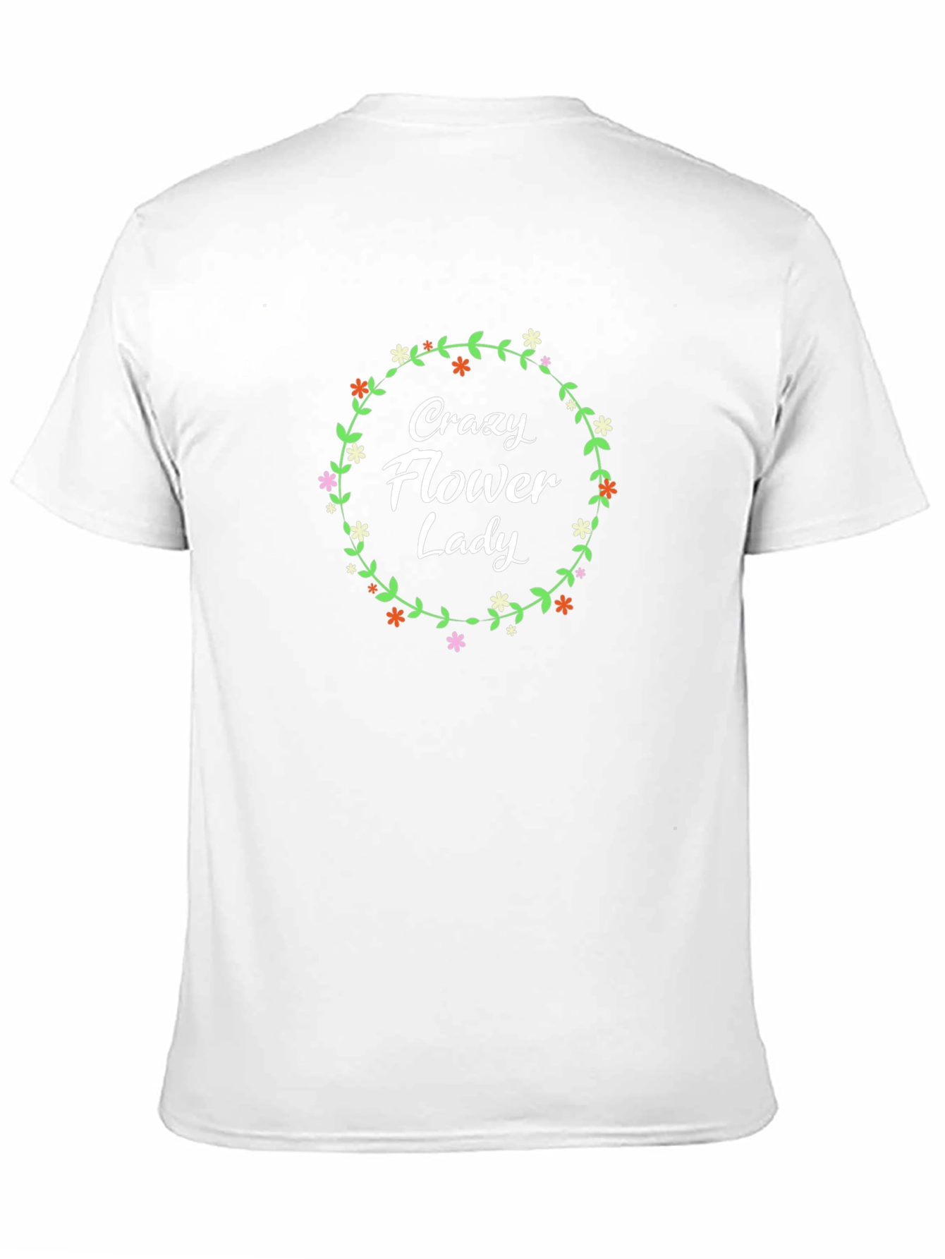 Crazy Flower Lady Graphic T-Shirt