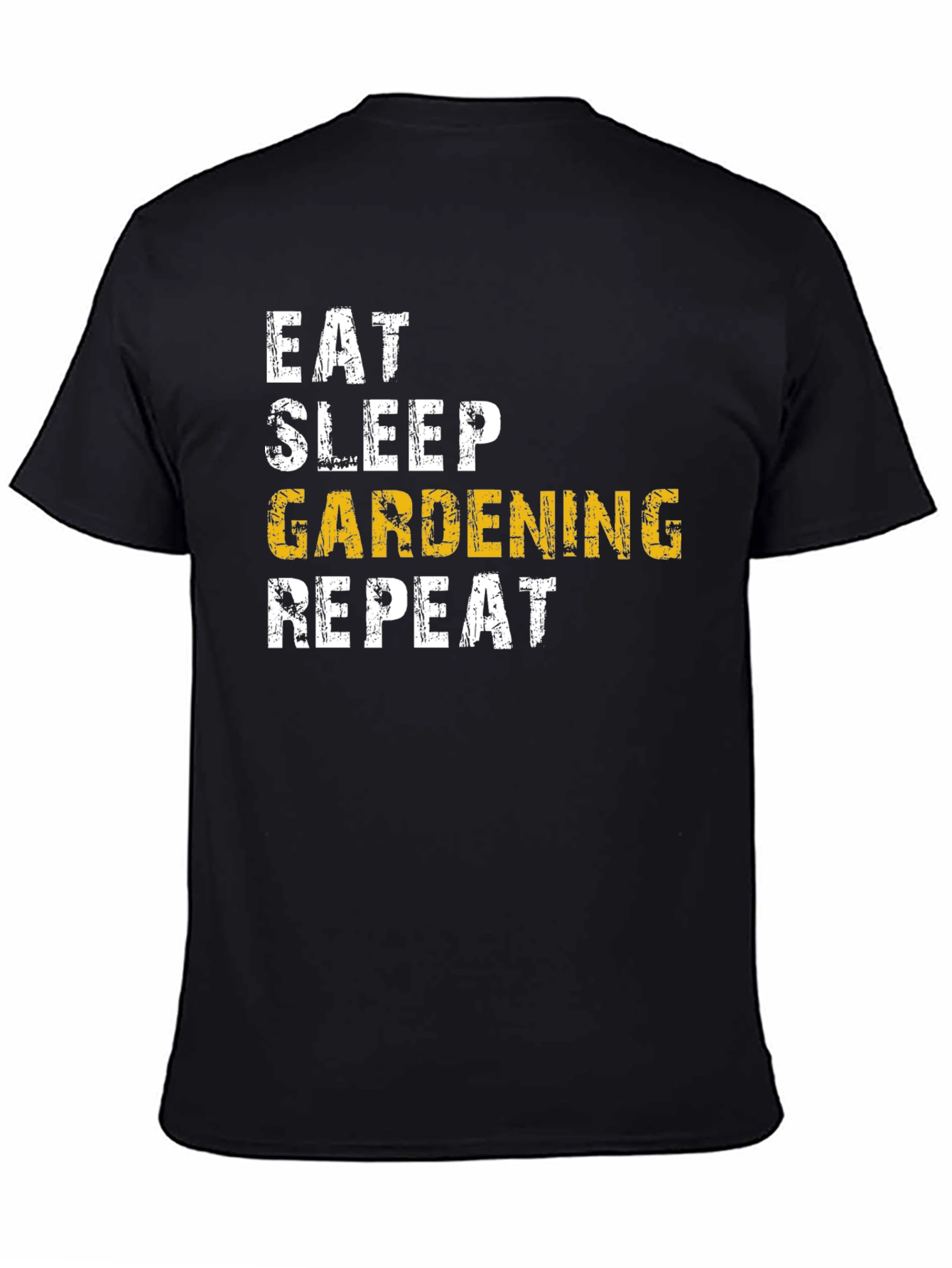 Eat Sleep Gardening Repeat Black T-Shirt