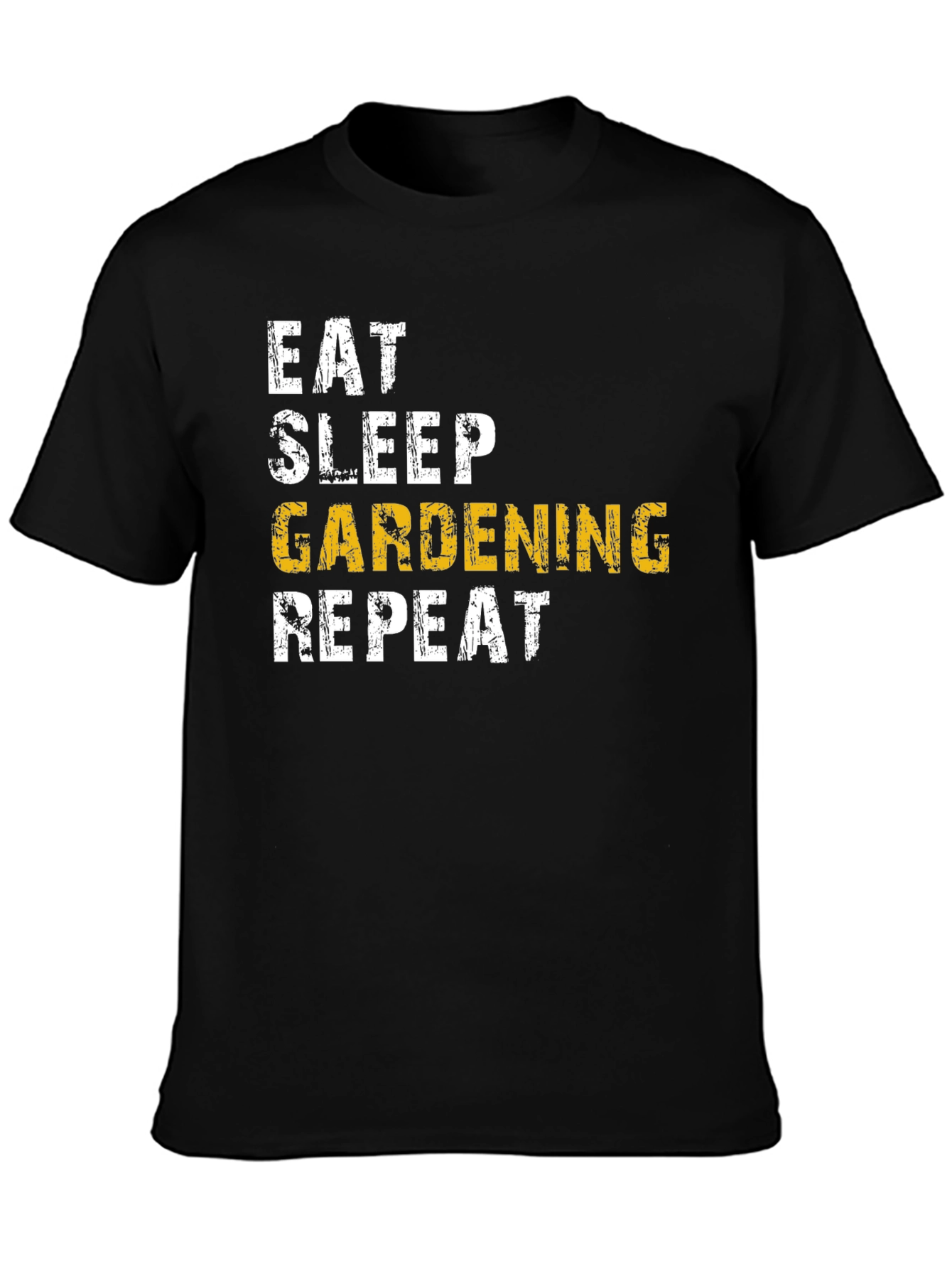Eat Sleep Gardening Repeat Black T-Shirt