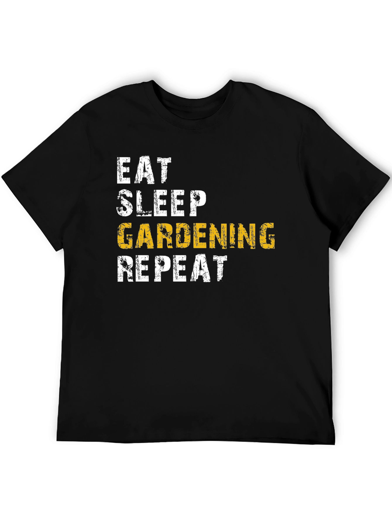 Eat Sleep Gardening Repeat Black T-Shirt