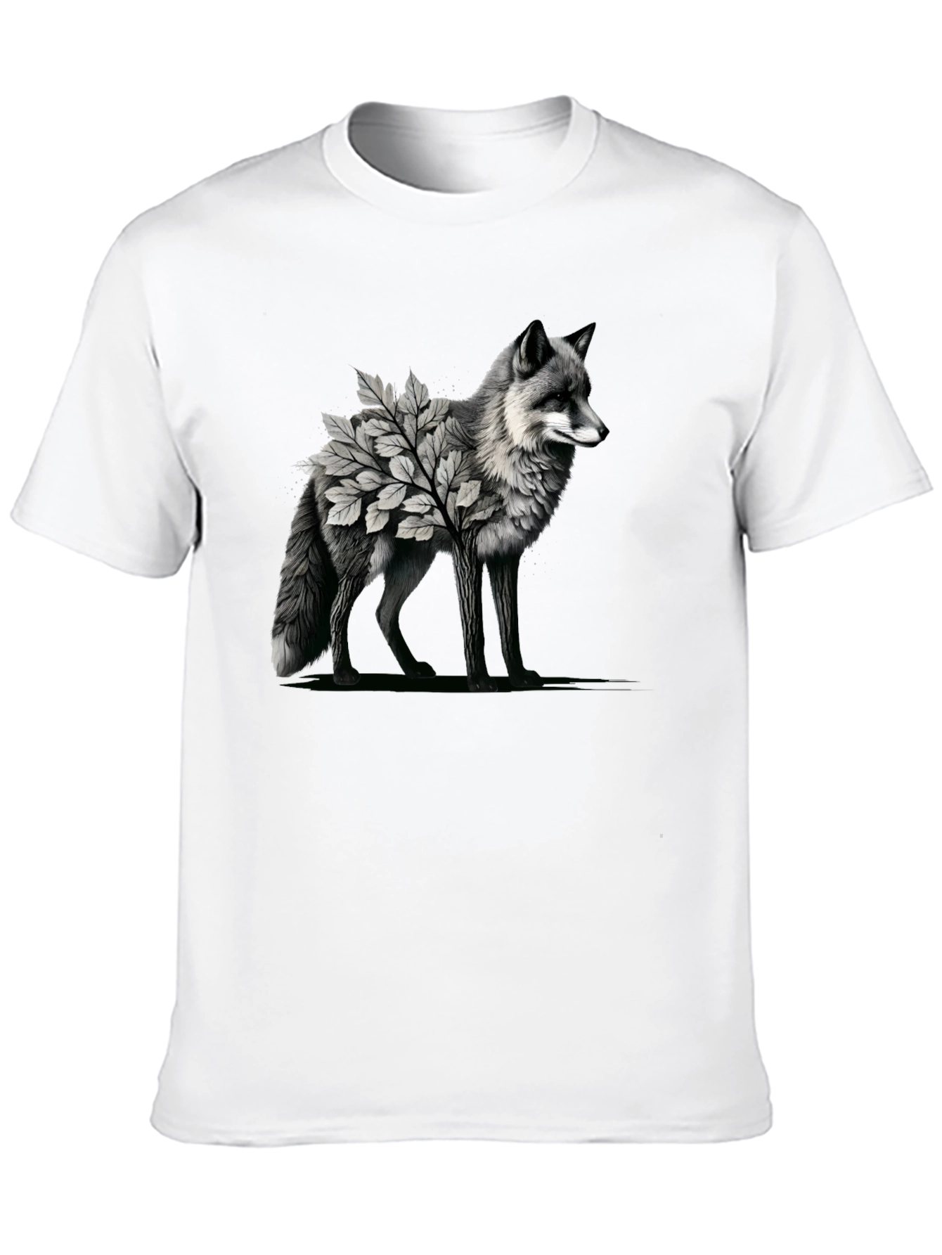Fox & Foliage Graphic Tee - Nature Inspired Design