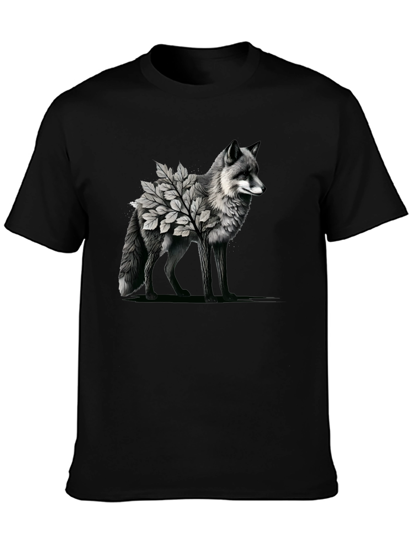Fox & Foliage Graphic Tee - Nature Inspired Design