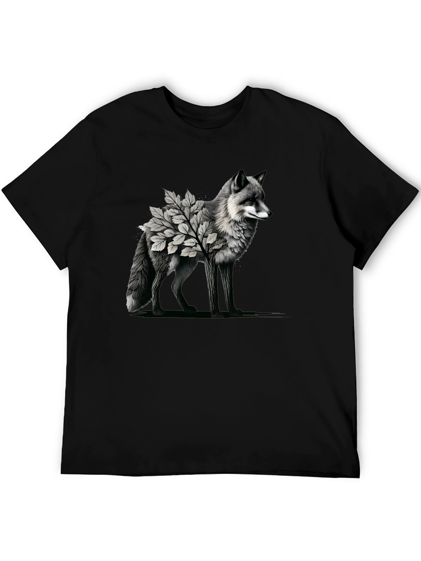 Fox & Foliage Graphic Tee - Nature Inspired Design