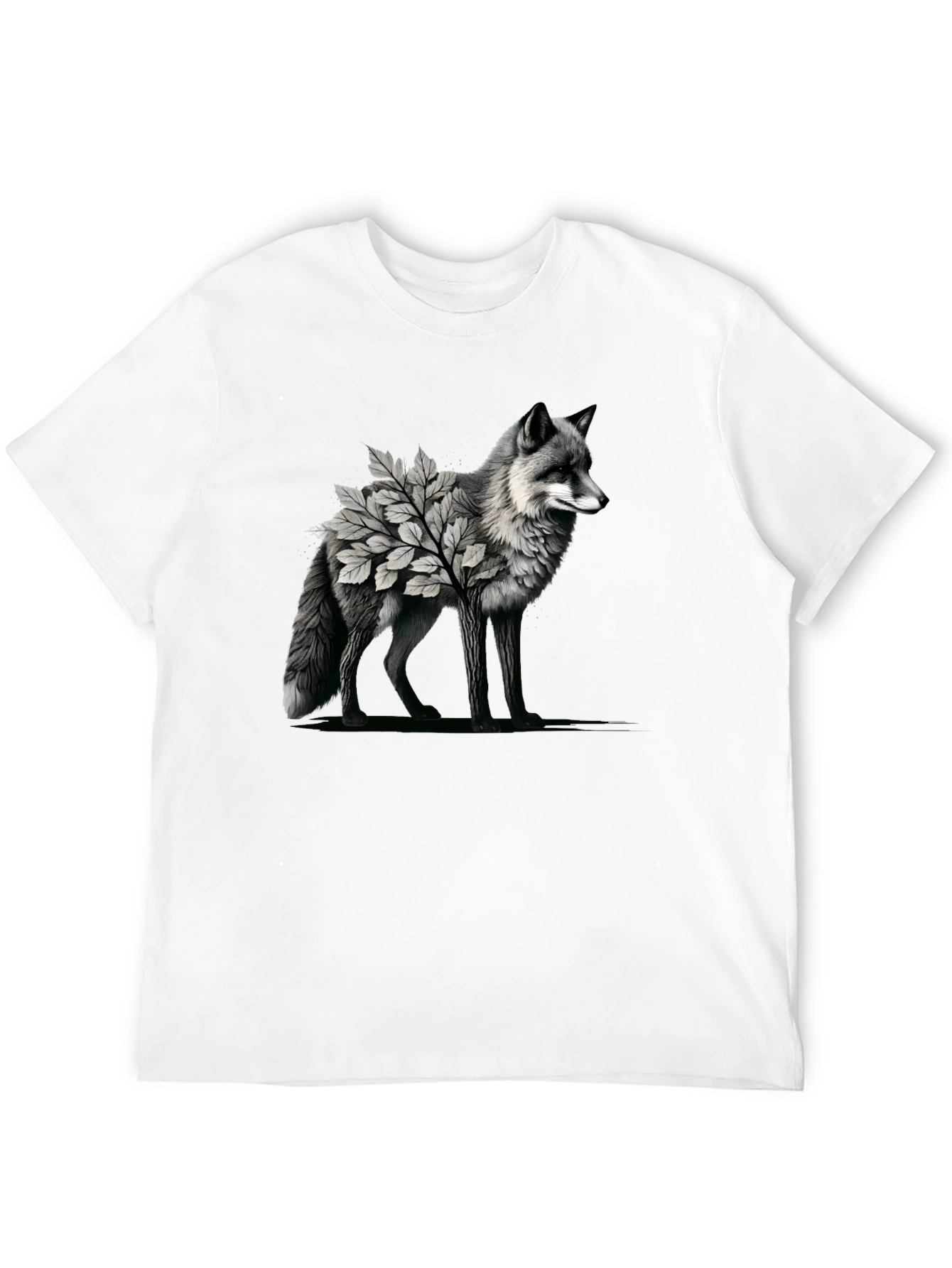 Fox & Foliage Graphic Tee - Nature Inspired Design