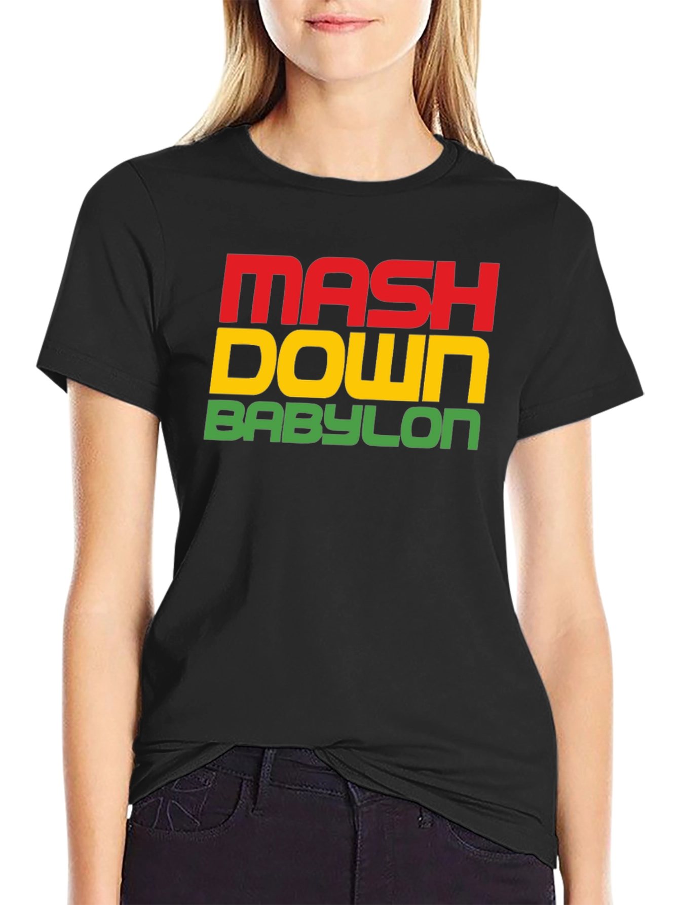 Mash Down Babylon Rasta T-Shirt - Black