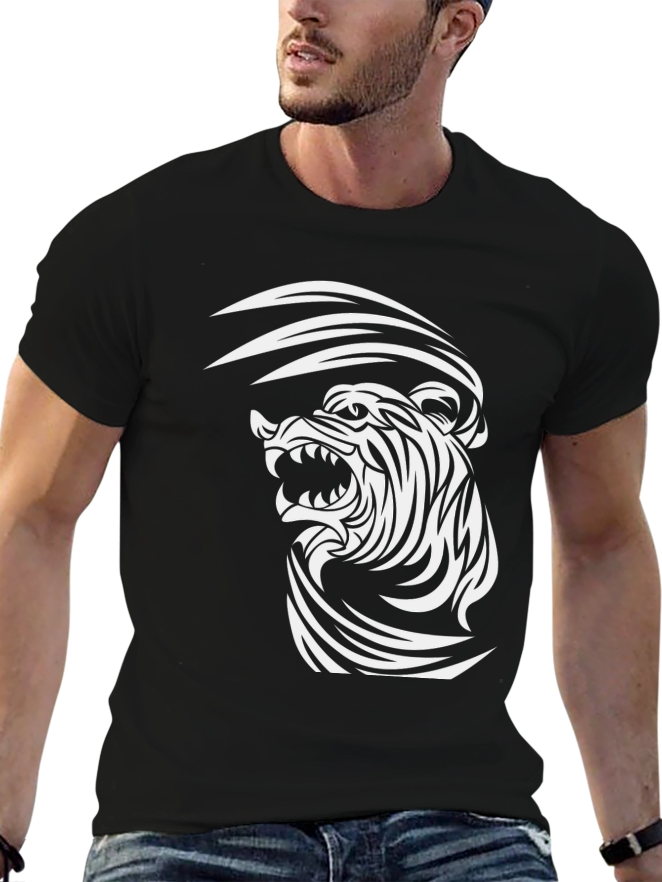 Roaring Tiger Graphic Tee - Black