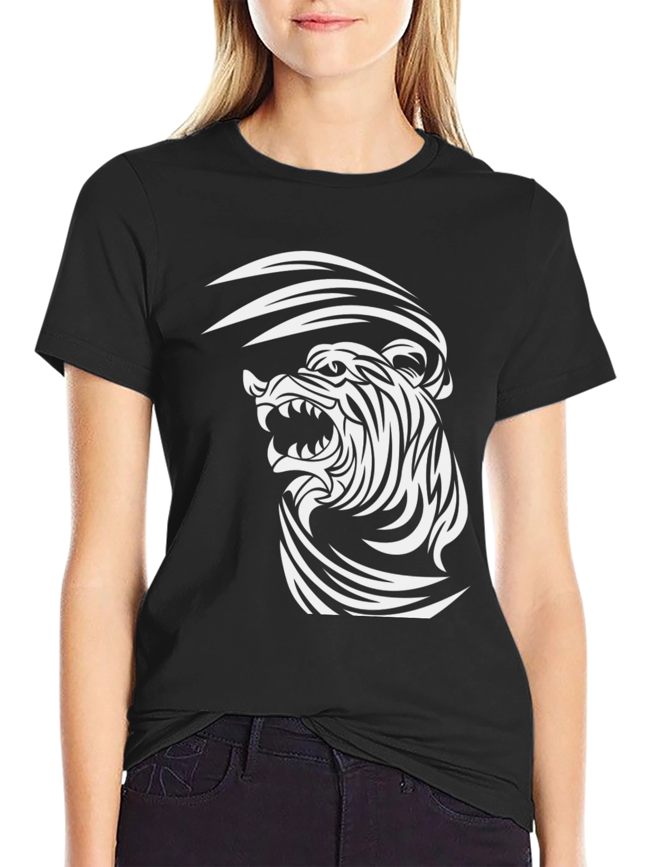 Roaring Tiger Graphic Tee - Black