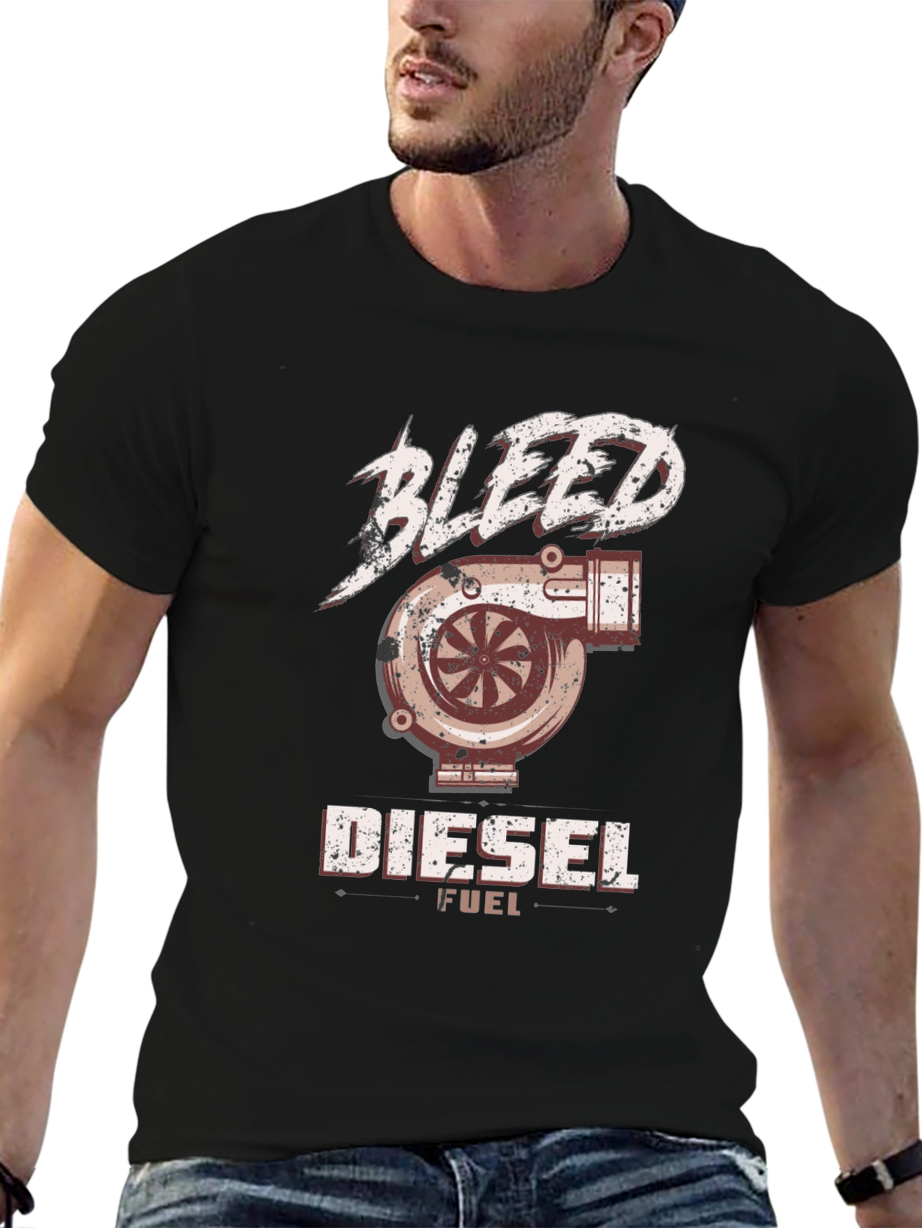Bleed Diesel Fuel Graphic T-Shirt - Turbo Engine Design