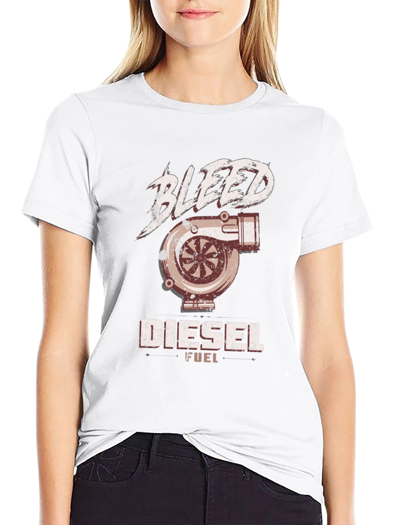 Bleed Diesel Fuel Graphic T-Shirt - Turbo Engine Design
