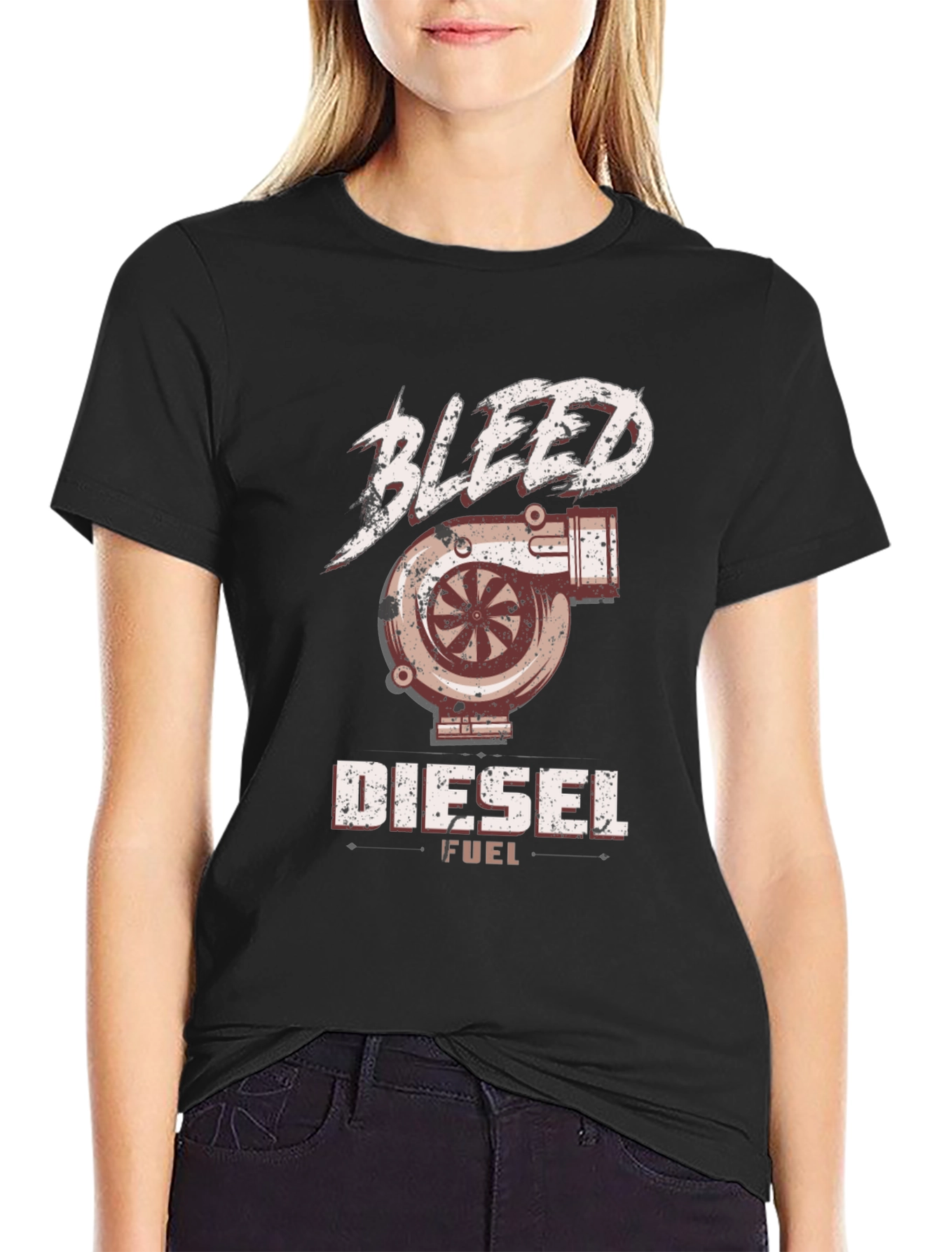 Bleed Diesel Fuel Graphic T-Shirt - Turbo Engine Design