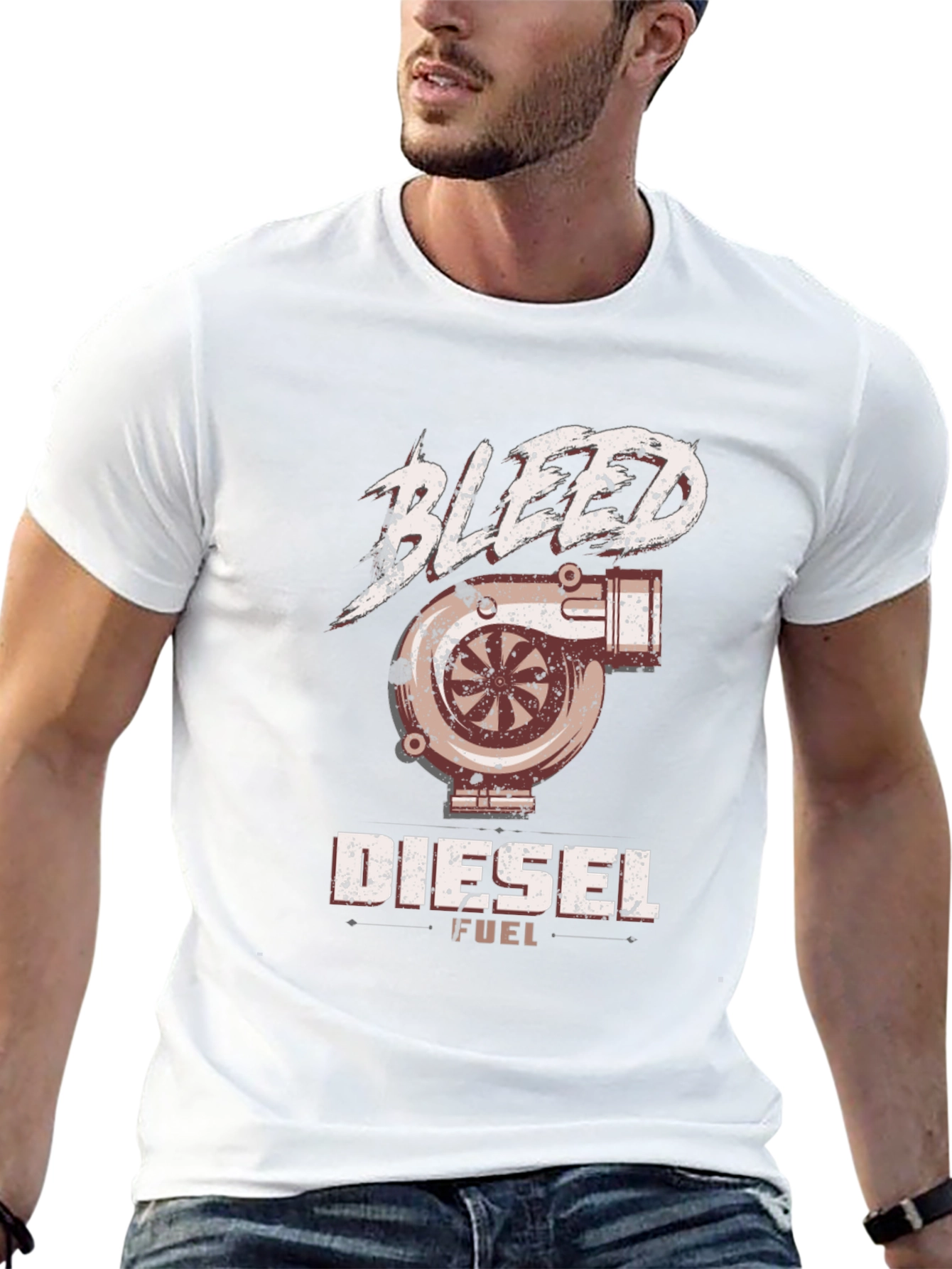 Bleed Diesel Fuel Graphic T-Shirt - Turbo Engine Design