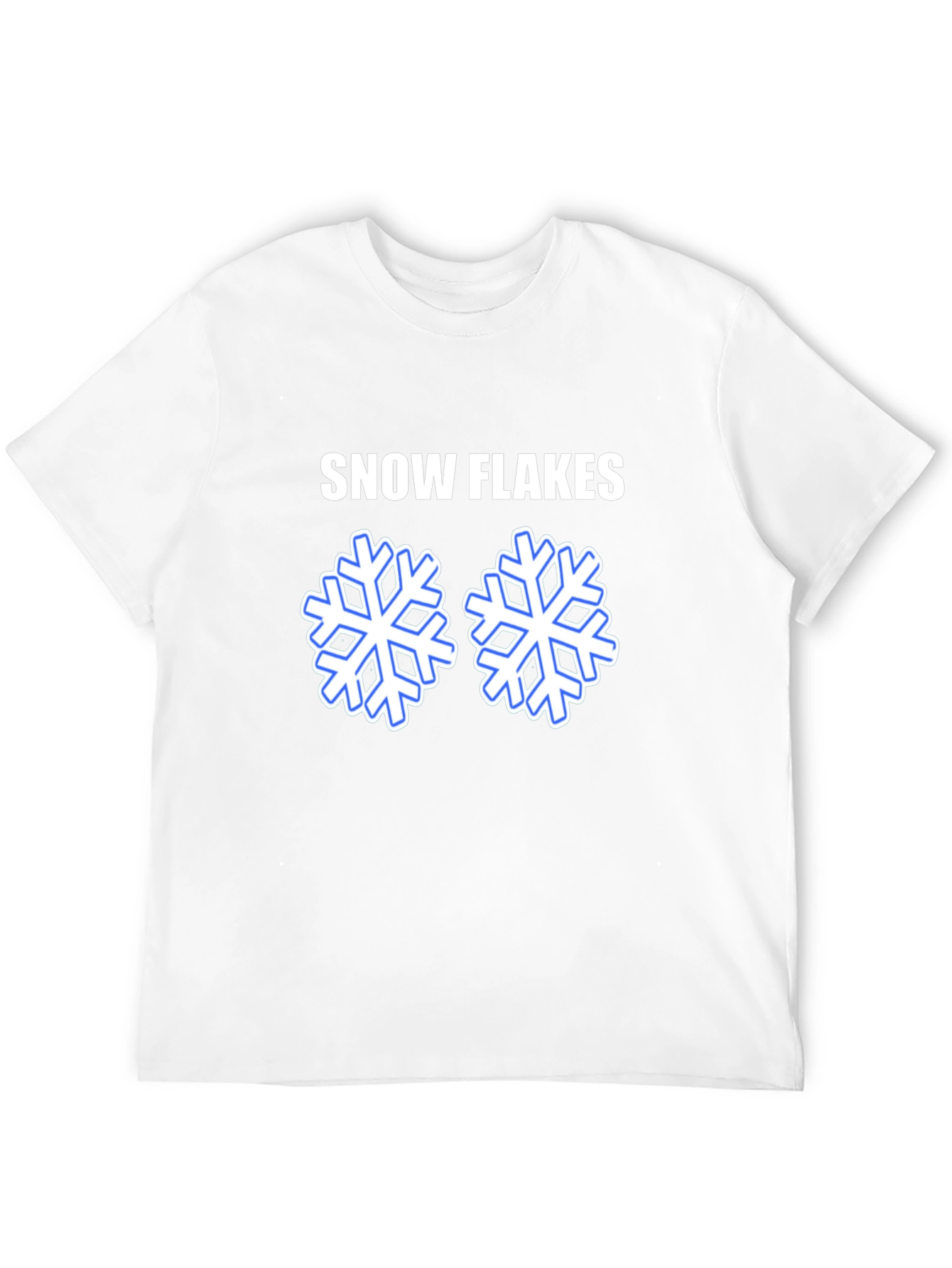 Snowflakes Graphic T-Shirt - Black Cotton Tee