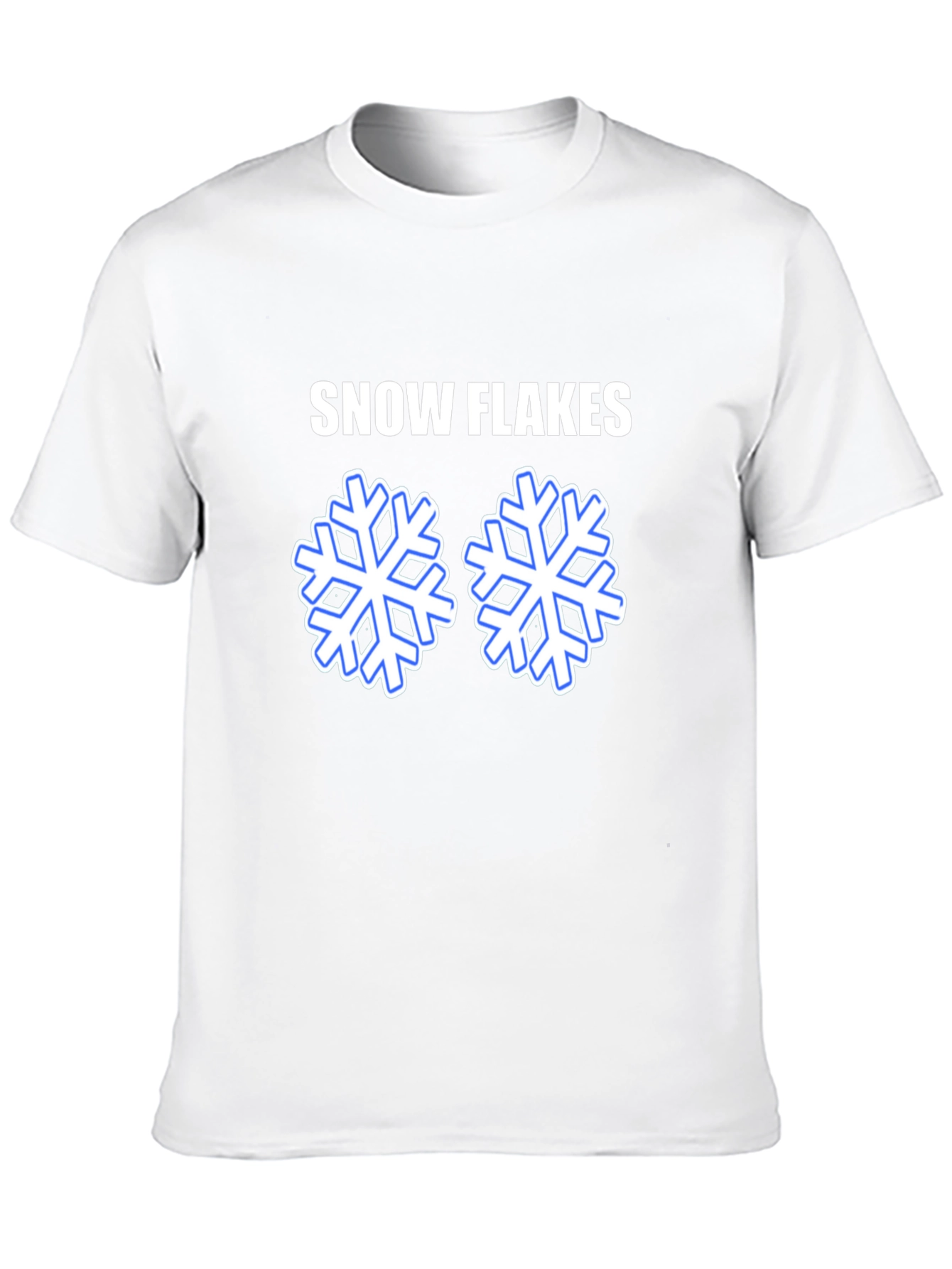 Snowflakes Graphic T-Shirt - Black Cotton Tee