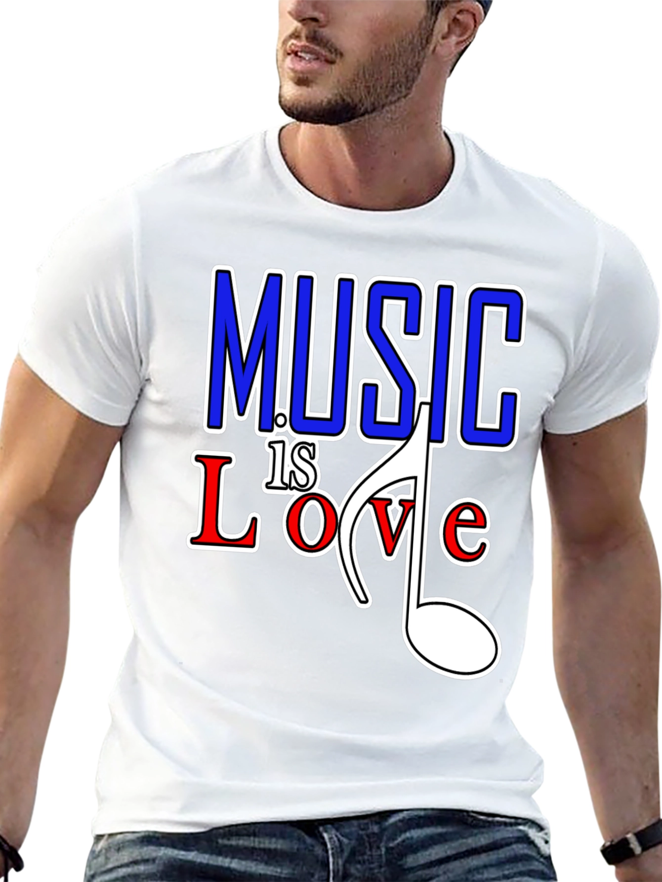 Music is Love Graphic Tee - Black