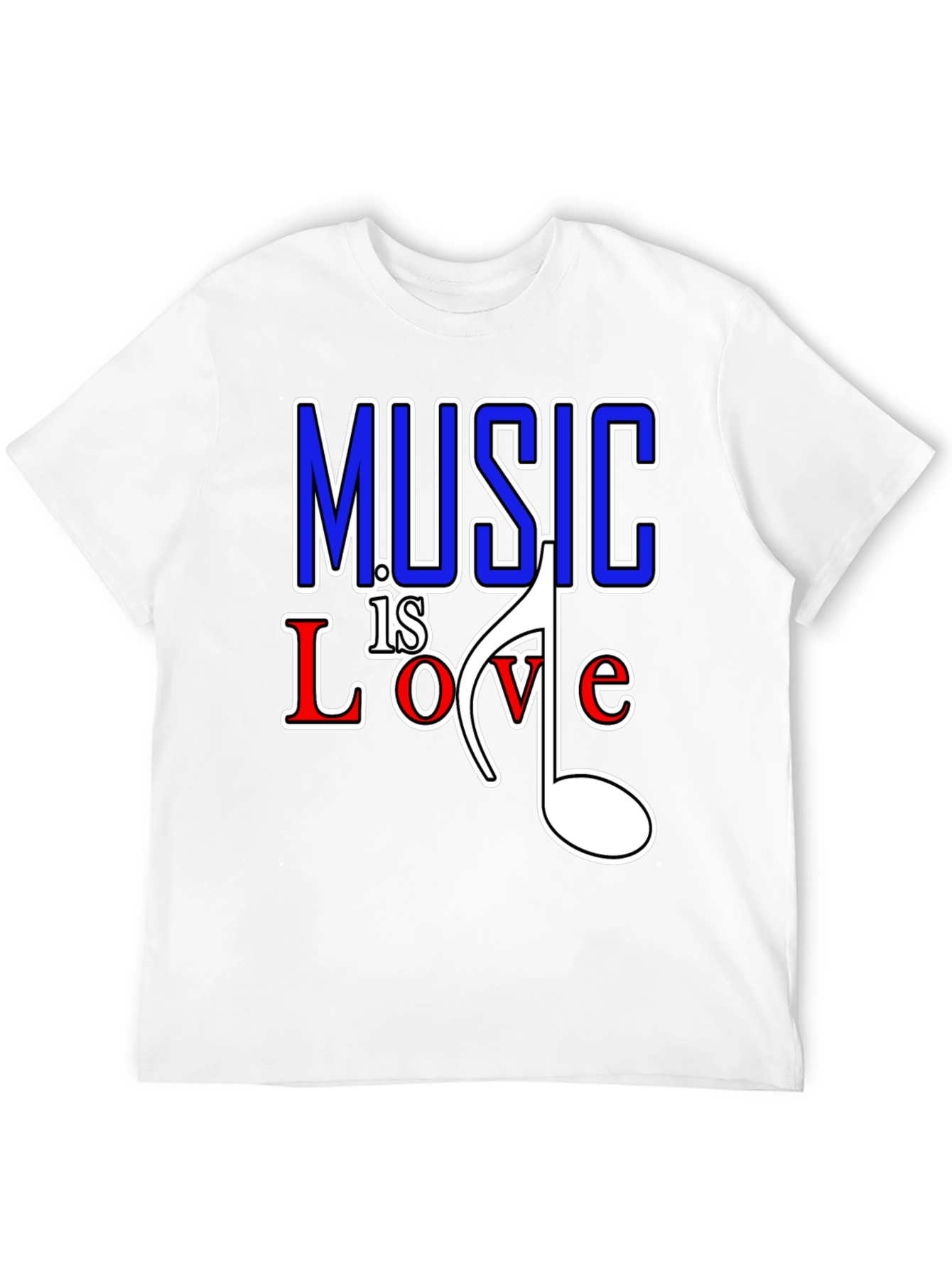 Music is Love Graphic Tee - Black