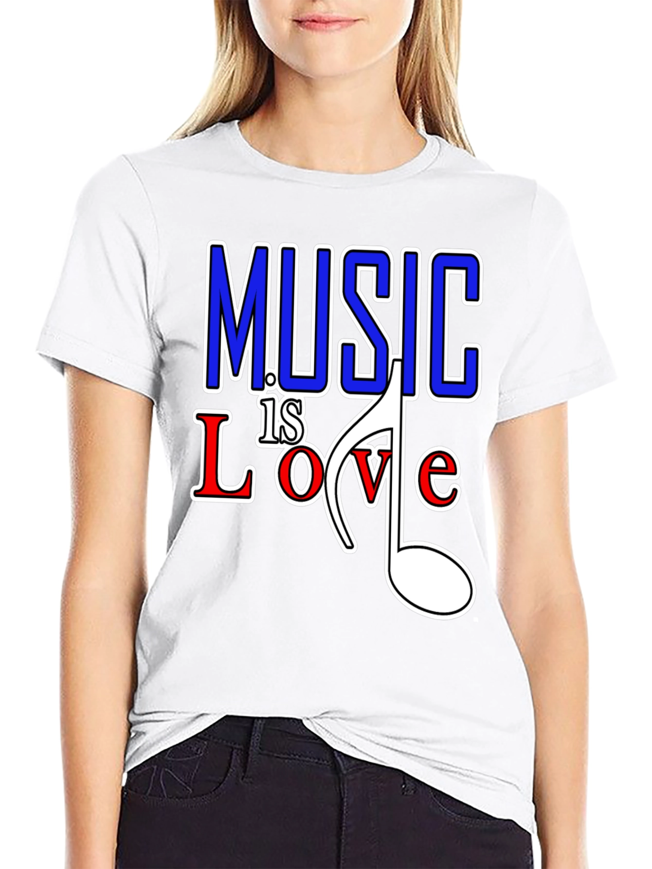 Music is Love Graphic Tee - Black
