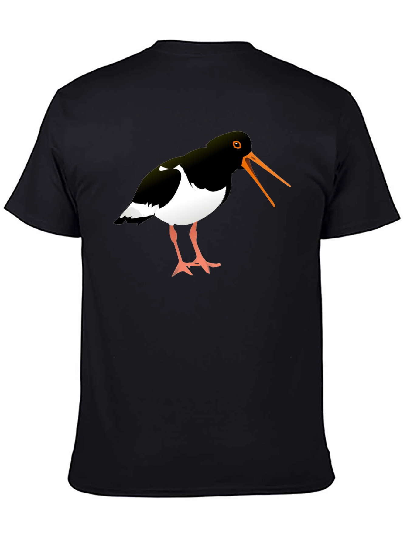 Oystercatcher Bird Black Graphic Tee Shirt
